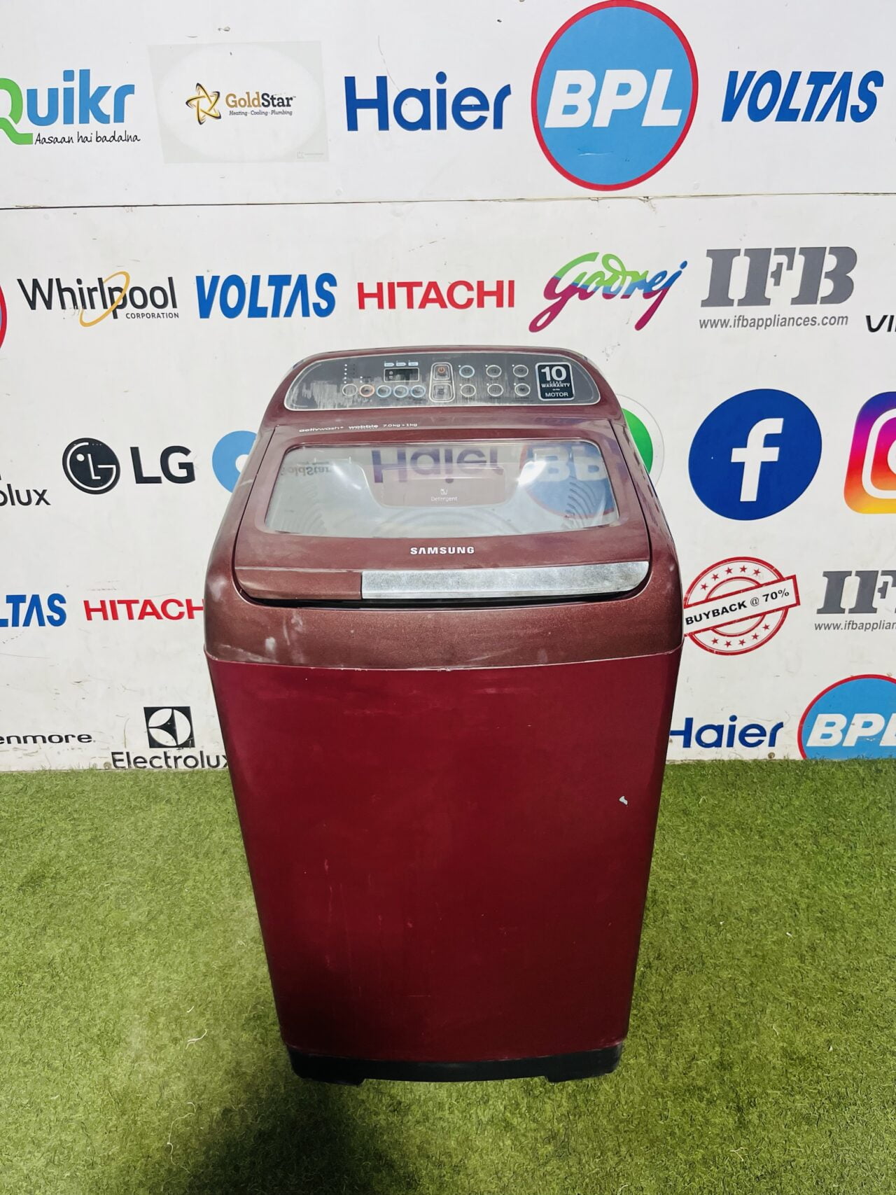 Samsung active wash + wobble technology 7+1 KG red in colour fully automatic top load washing machine - Image 2