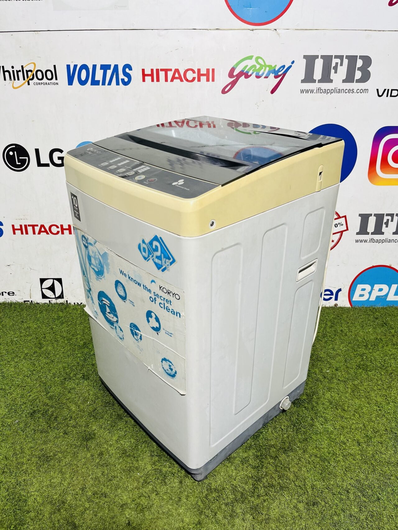 KORYO diamond drum 6.2 kg fiber body with silver chromed steel drum fully automatic top loader washing machine - Image 4