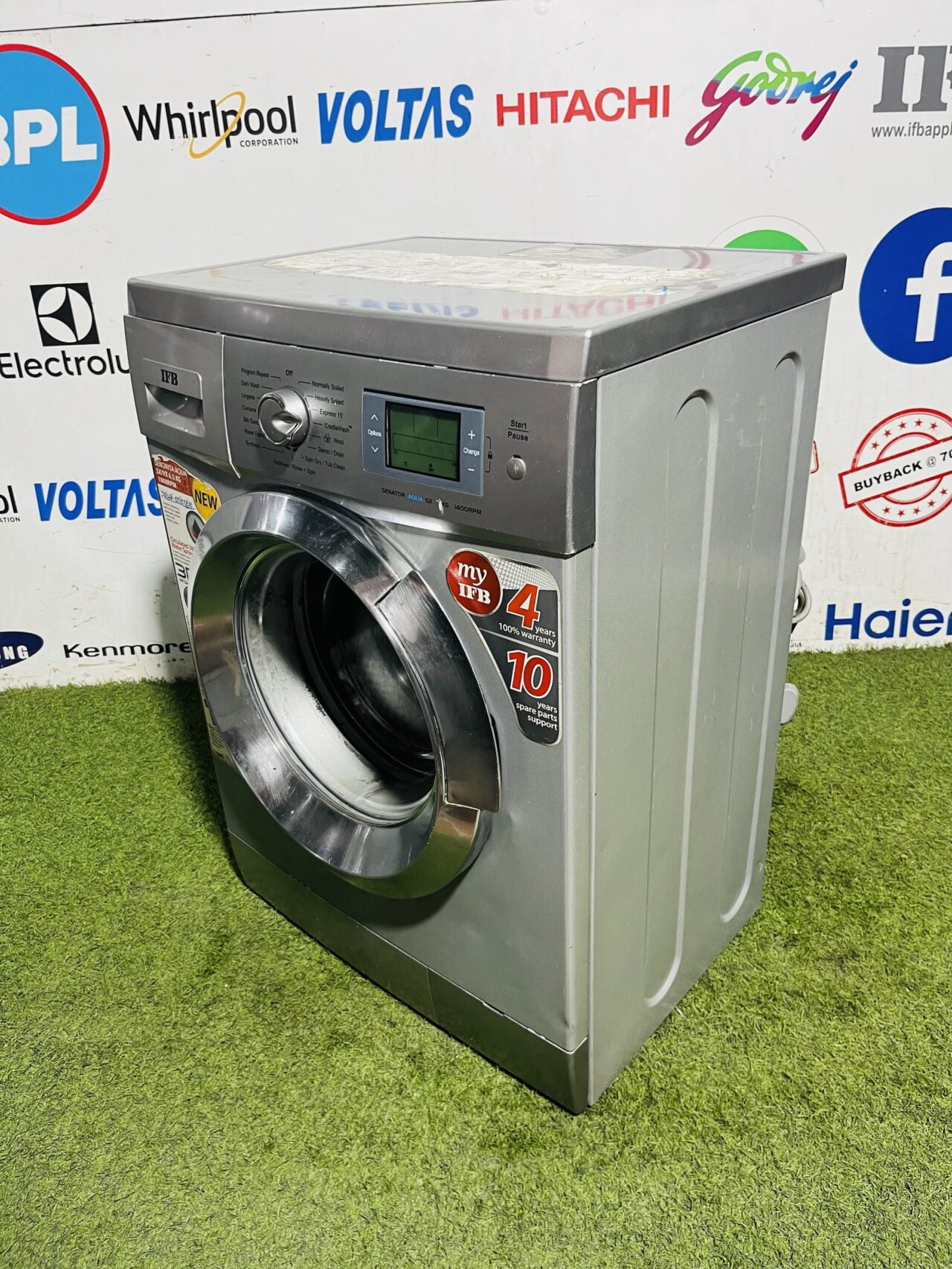 IFB senator aqua vx 1000 rpm silver in colour 6.5 kg with digital display fully automatic front load washing machine - Image 6