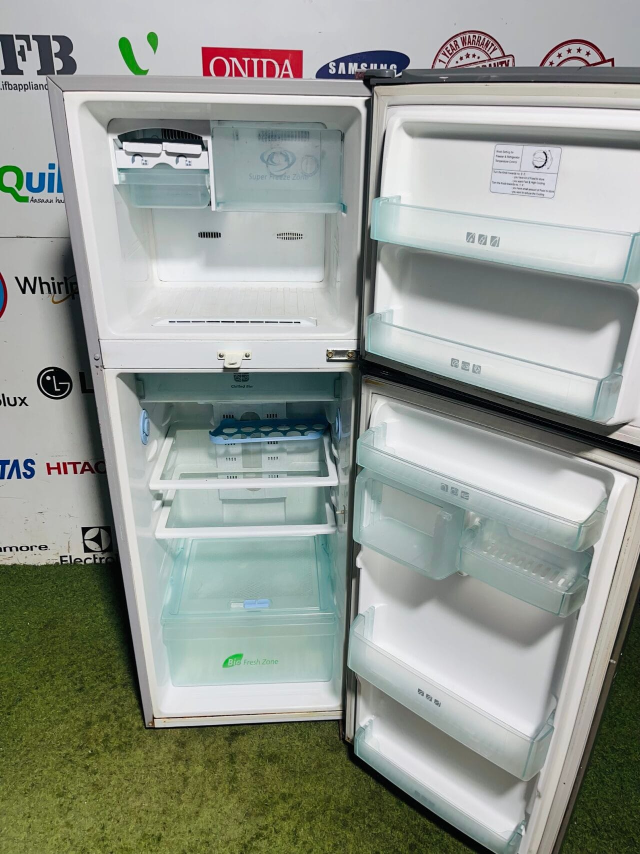 Samsung silver nano 4 star energy rating inbuilt stabiliser 260 ltr used double door refrigerator in banglore - Image 3