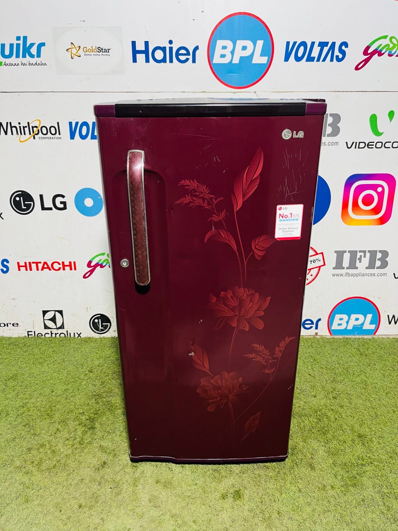 Lg 5 star star energy rating inbuilt stabiliser red flower model 190 ltr single door refrigerator