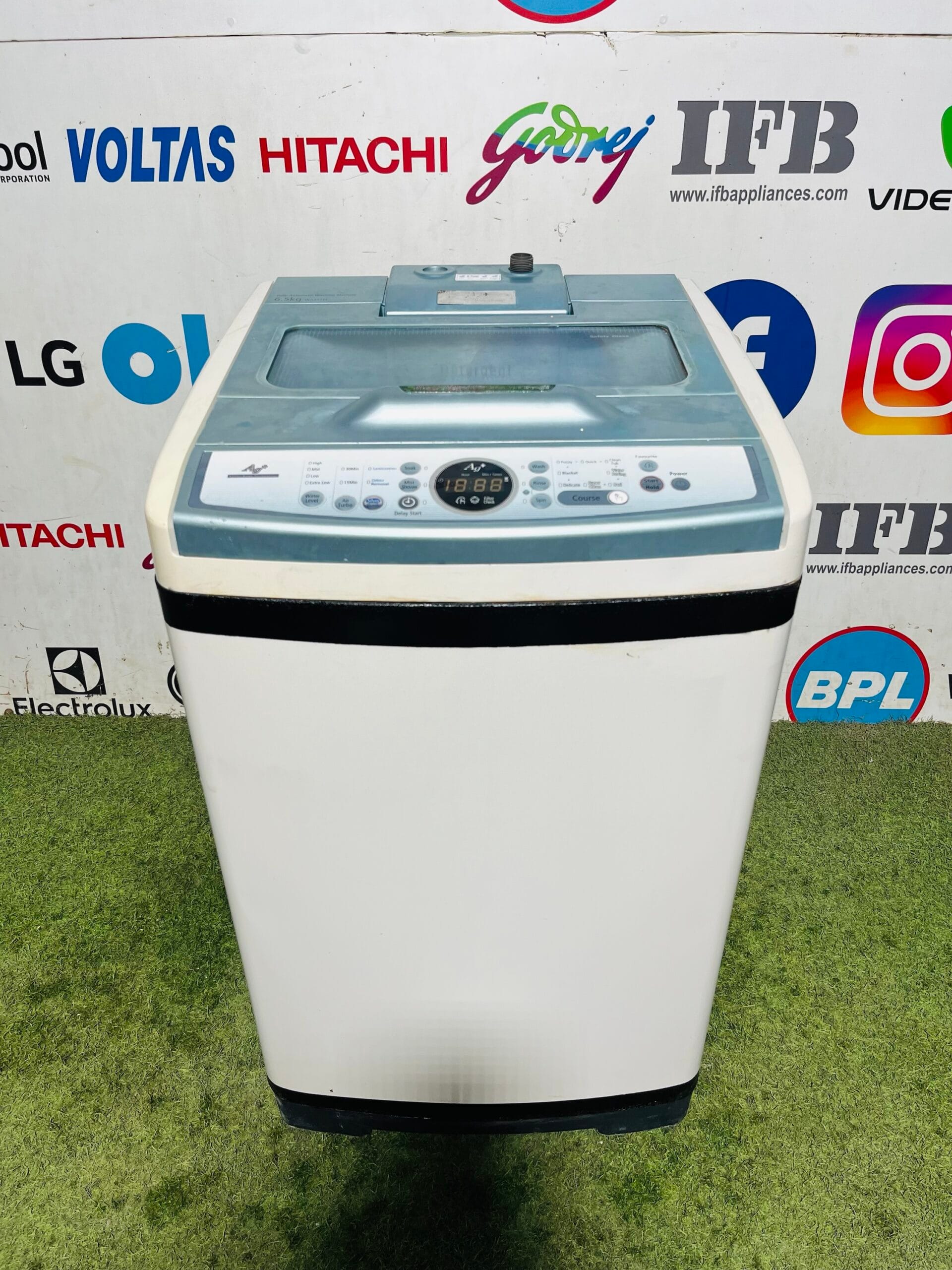 Samsung Ag Plus Silver Nano Technology 6 5 Kg White And Blue In Colour