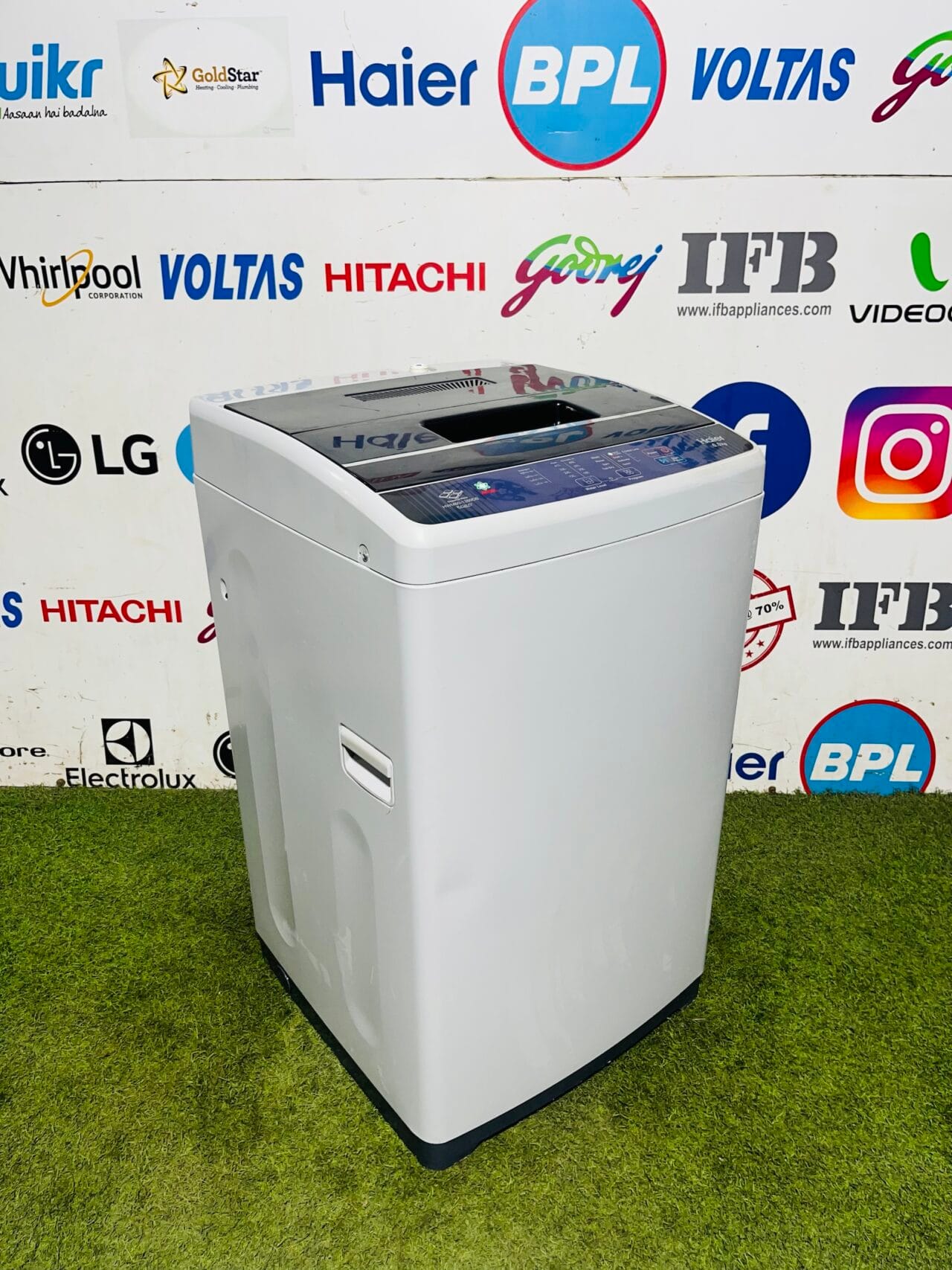 Haier fuzzy logic 5 star rating double colour fiber body 6 kg fully automatic gently used washing machine - Image 5