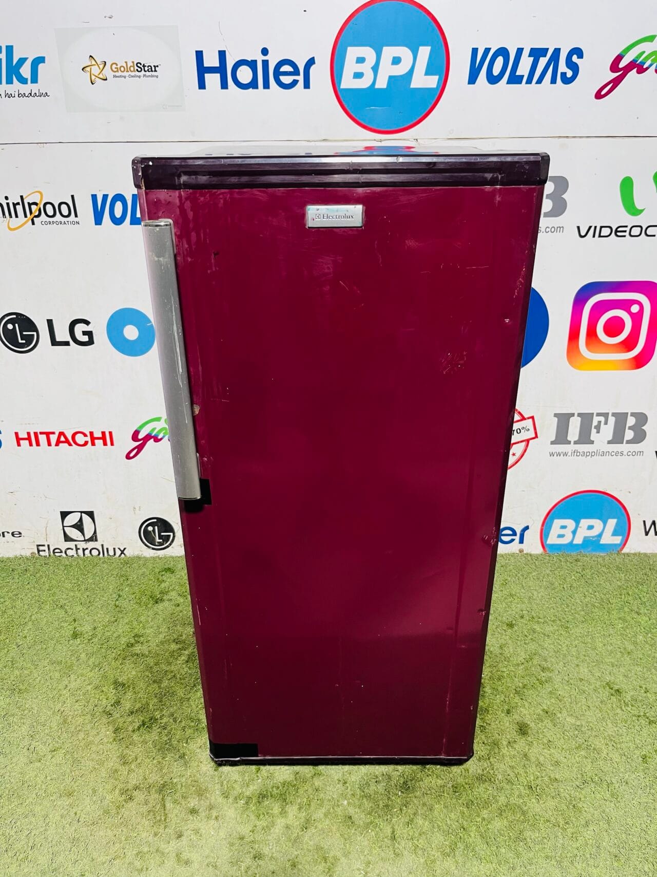 Electrolux maroon in colour 190 ltr used single door refrigerator in banglore