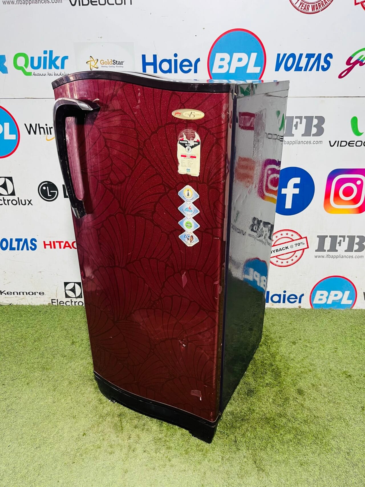 Godrej vs power cool 5 star energy rating inbuilt stabiliser with base stand 190 ltr flower model single door refrigerator - Image 4