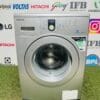 Samsung diamond drum with inbuilt ceramic heater silver in colour 6 kg gently used fully automatic front door washing machine