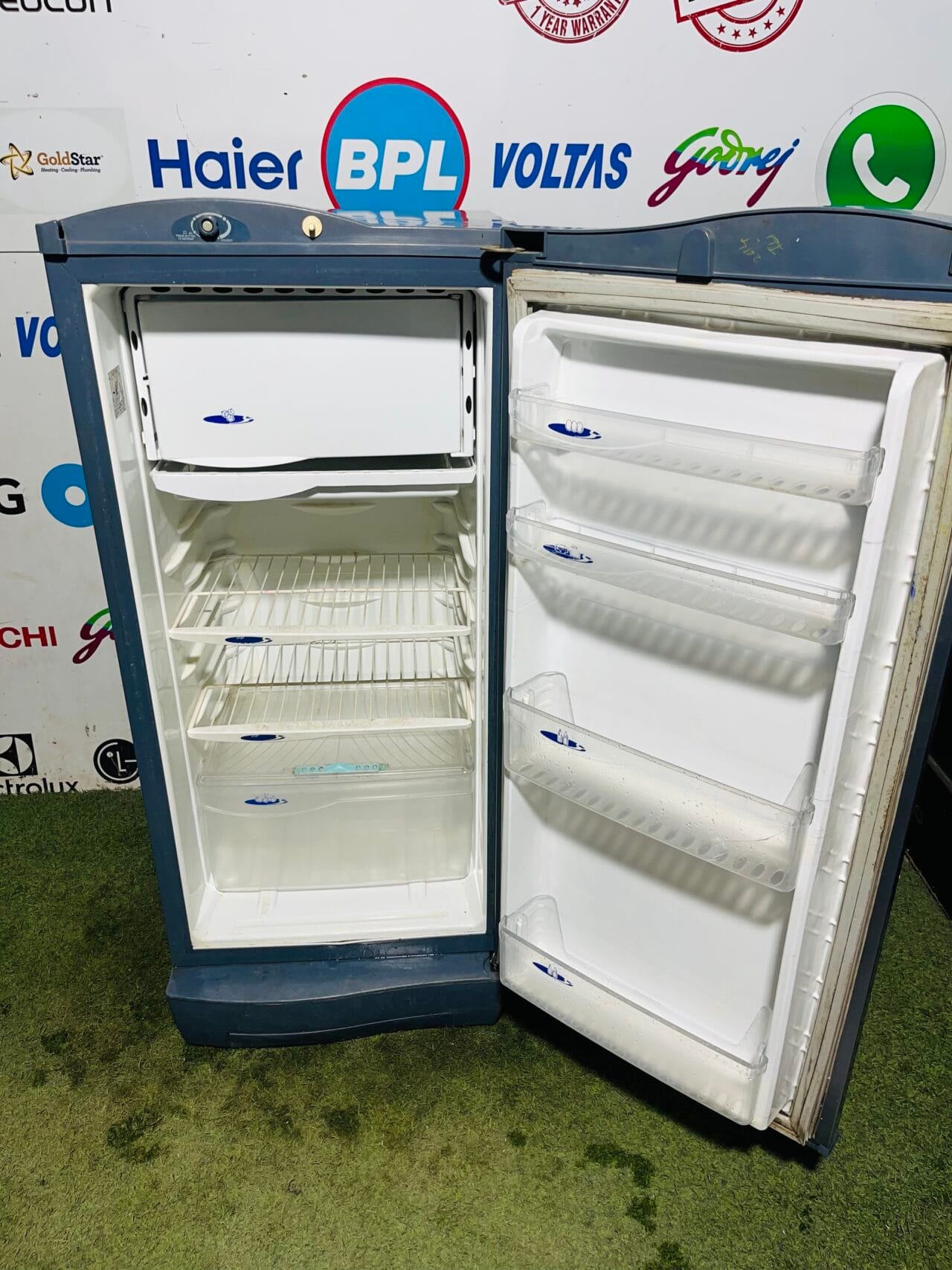 Godrej pentacool blue in colour with inbuilt stabiliser and base stand 190 ltr used single door refrigerator - Image 3