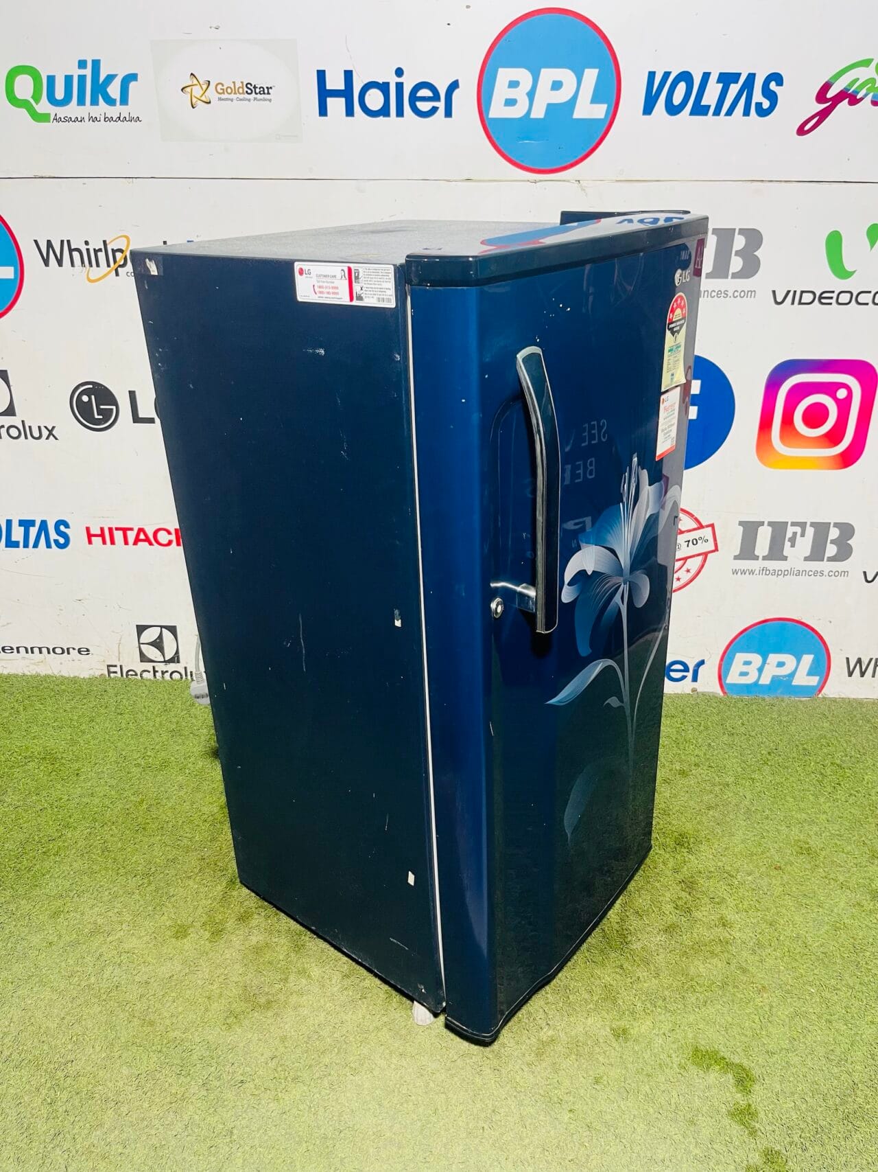 Lg 5 star energy rating inbuilt stabiliser blue flower model 190 ltr gently used single door refrigerator - Image 5