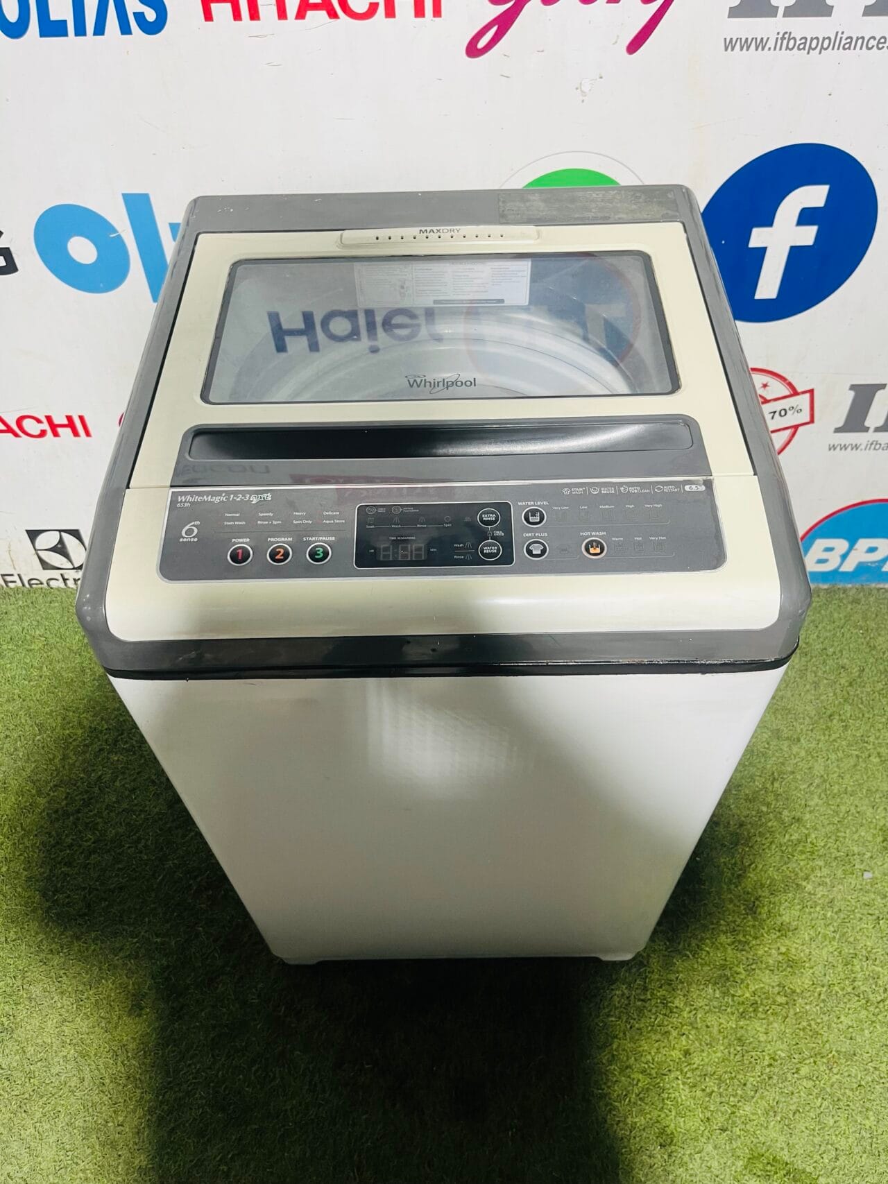 Whirlpool white magic 6th sense max dry 6.5 kg with auto tub clean and auto restart fully automatic top load washing machine - Image 2