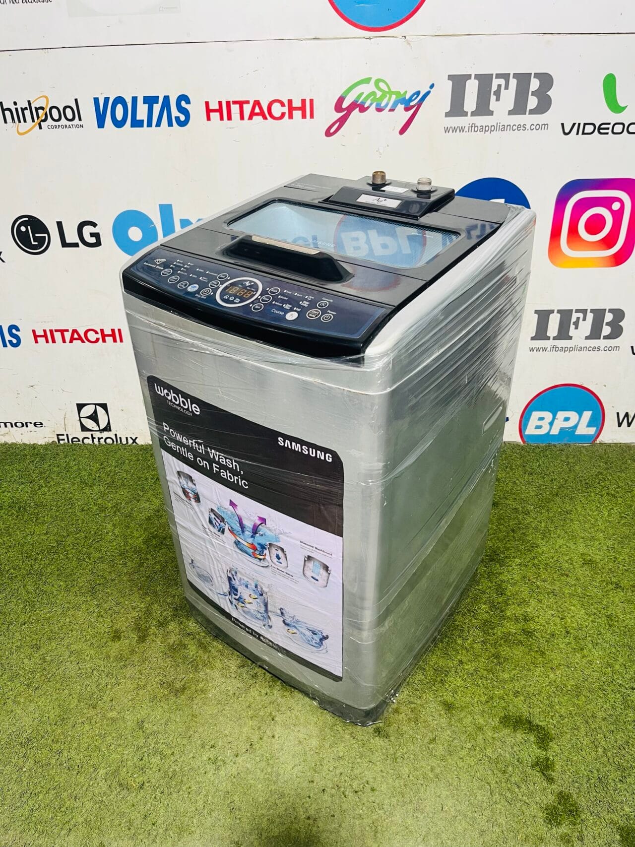 Samsung diamond drum ag + silver nano technology 6.8 kg double colour fully automatic gently used top load washing machine - Image 4