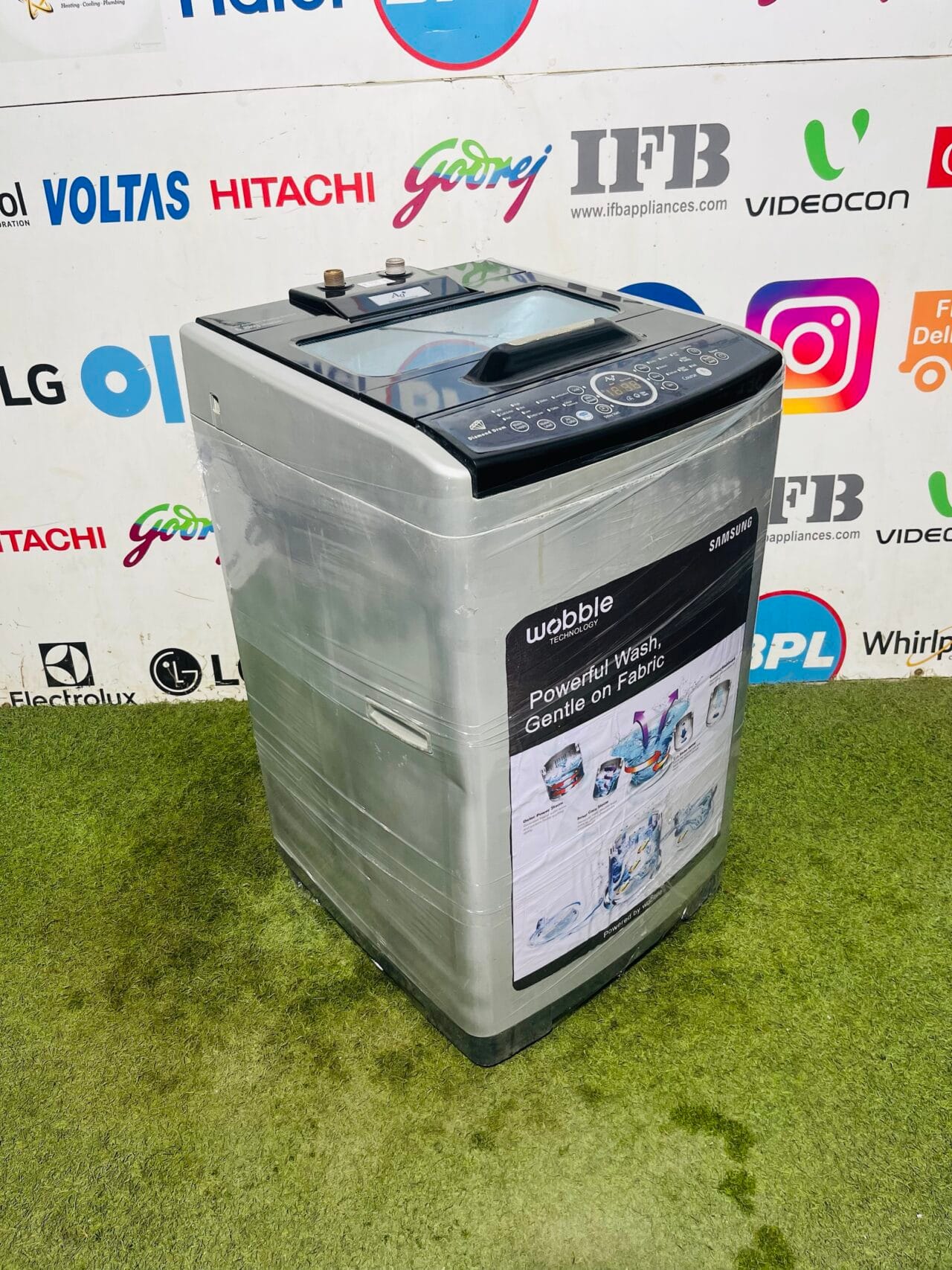 Samsung diamond drum ag + silver nano technology 6.8 kg double colour fully automatic gently used top load washing machine - Image 5