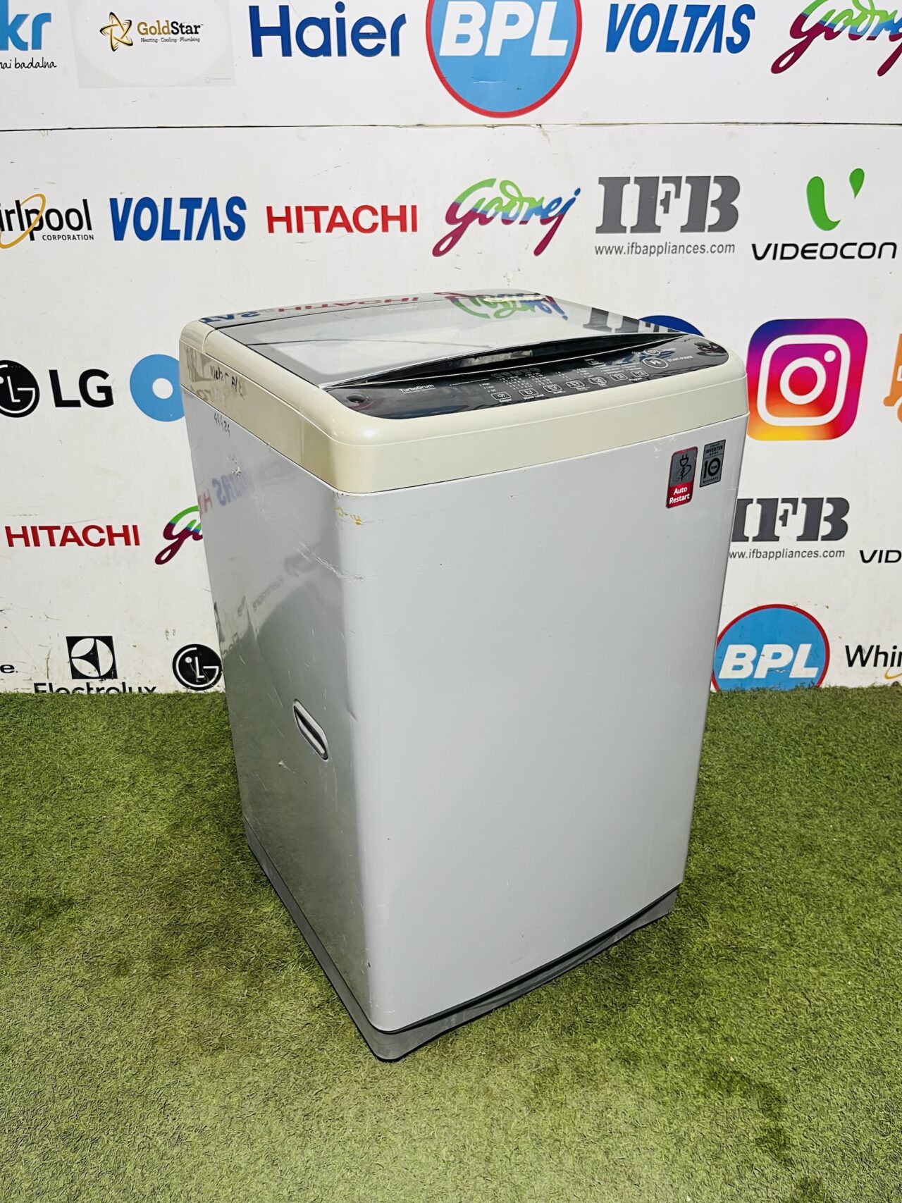 Lg smart inverter turbo drum with smart diagnosis and auto restart function 7 kg like new condition fully automatic top load washing machine - Image 4