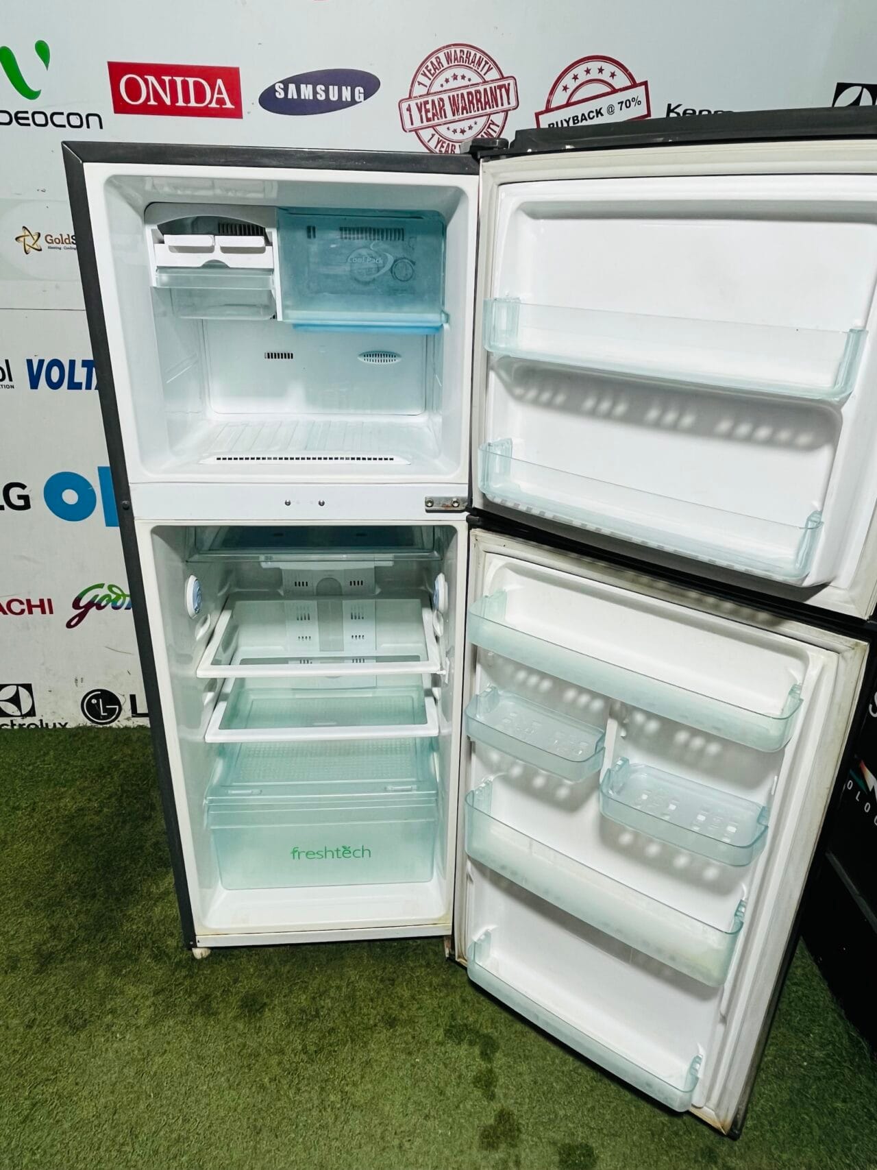 Samsung five star energy rating inbuilt stabiliser steel finish 240 ltr used double door refrigerator - Image 3
