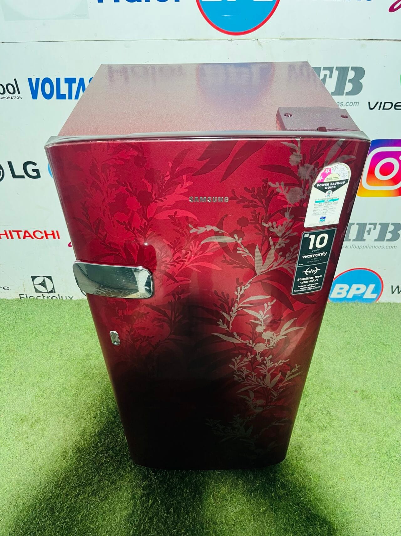 Samsung red flower model in build stabiliser, 190 L gently used good working condition, single or refrigerator - Image 2