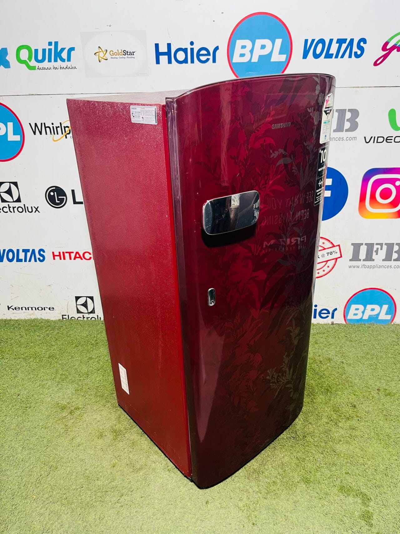 Samsung red flower model in build stabiliser, 190 L gently used good working condition, single or refrigerator - Image 5