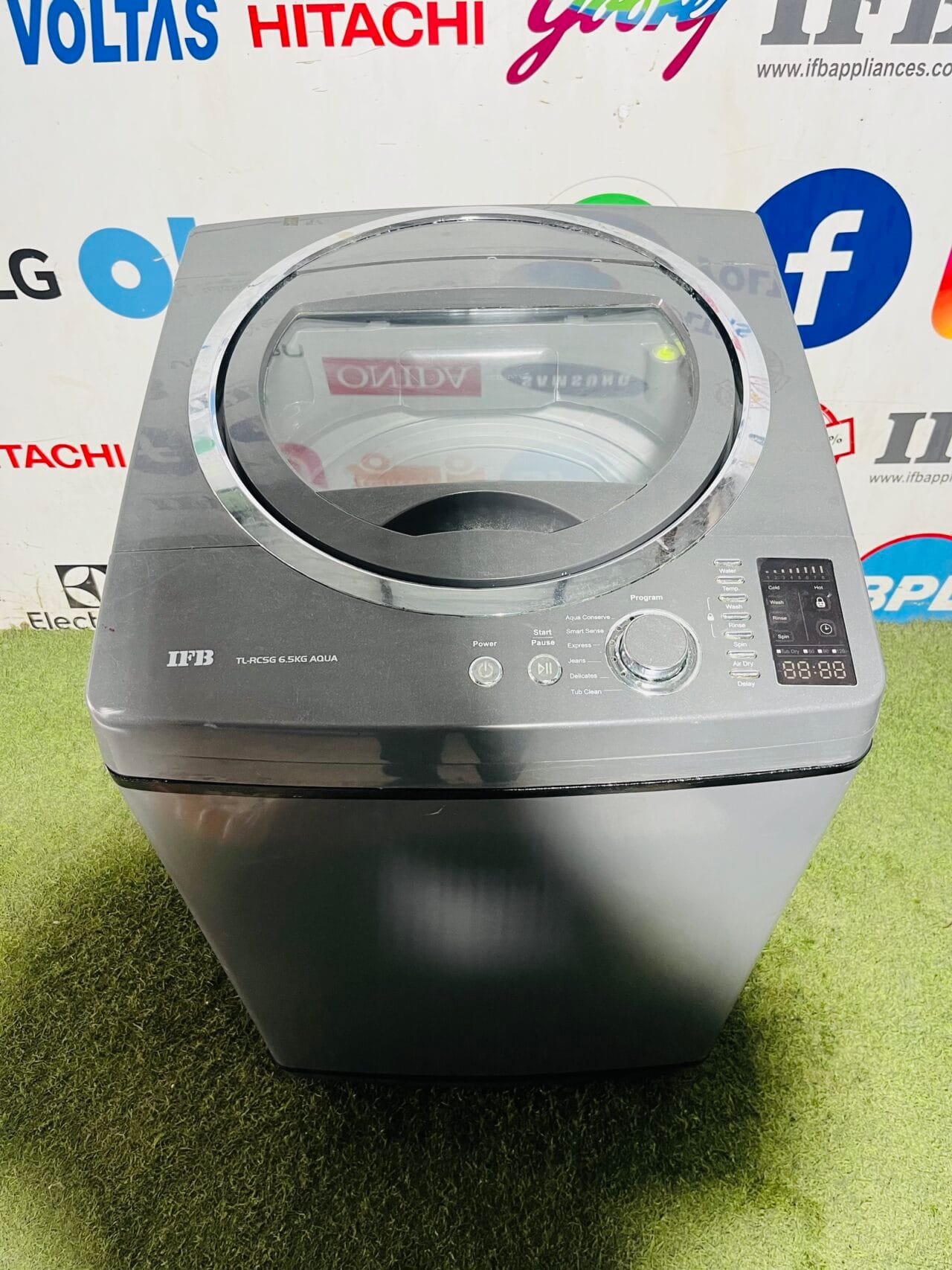 IFB TL-RDS aqua grey in colour with silver chromed steel drum 6.5 kg fully automatic top load washing machine - Image 2
