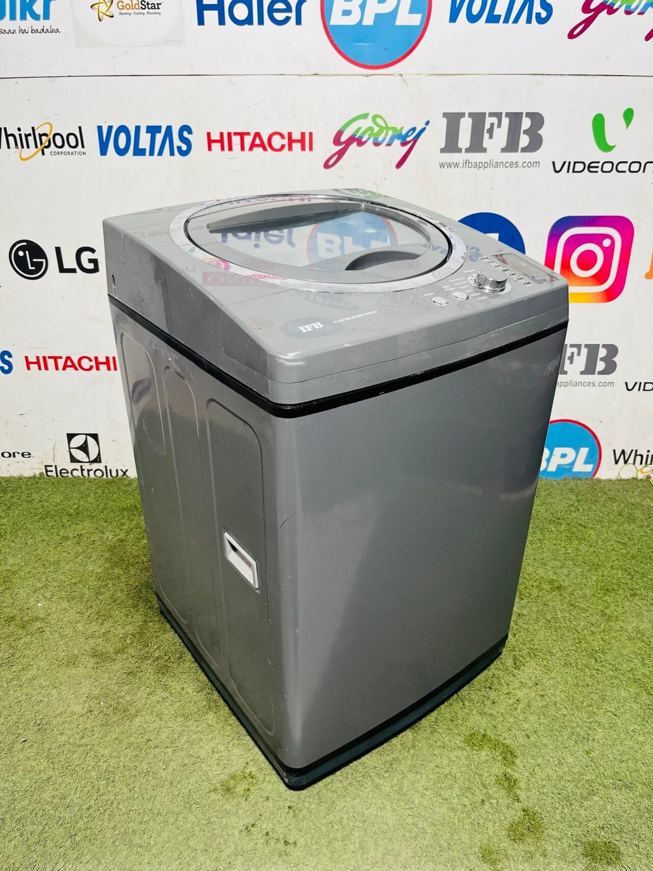 IFB TL-RDS aqua grey in colour with silver chromed steel drum 6.5 kg fully automatic top load washing machine - Image 4