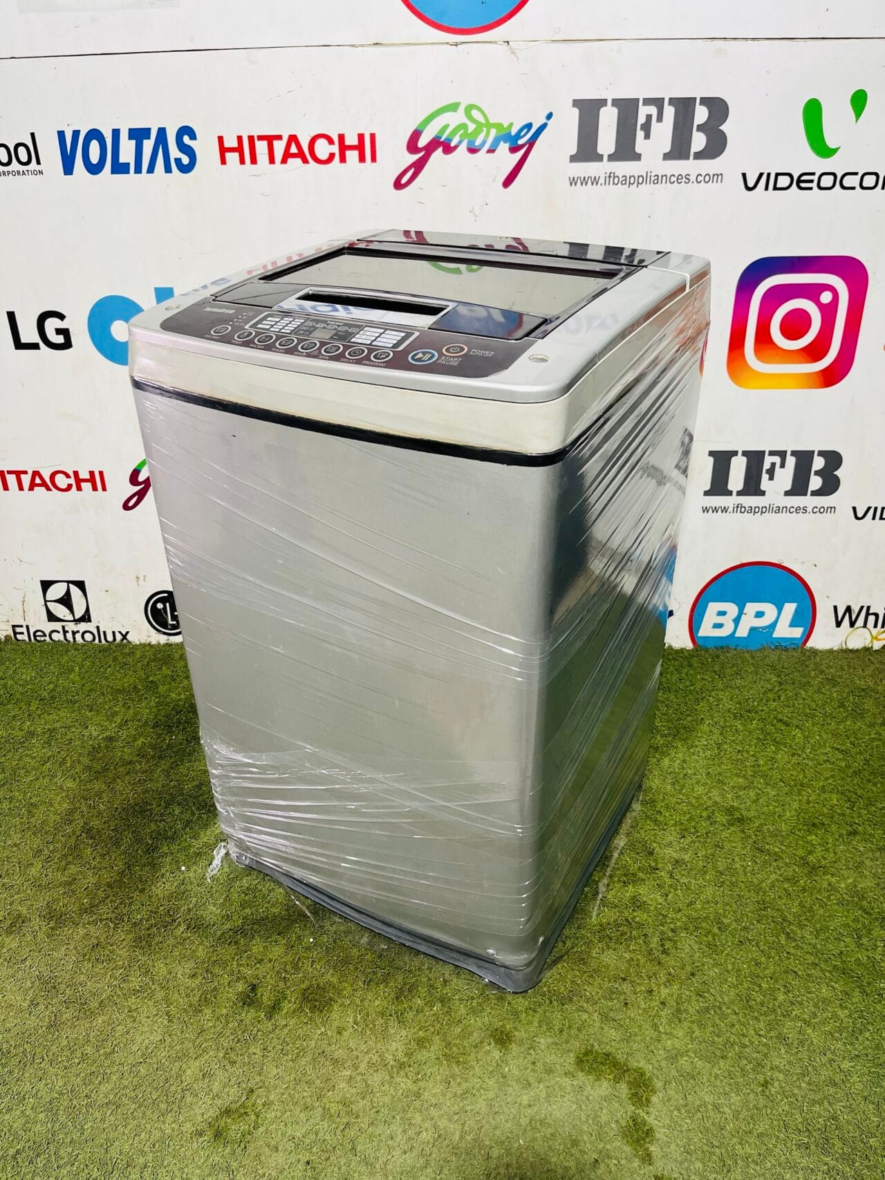 Lg fuzzy logic turbo drum silver in colour with fiber drum 6.5 kg gently used fully automatic top load washing machine - Image 5