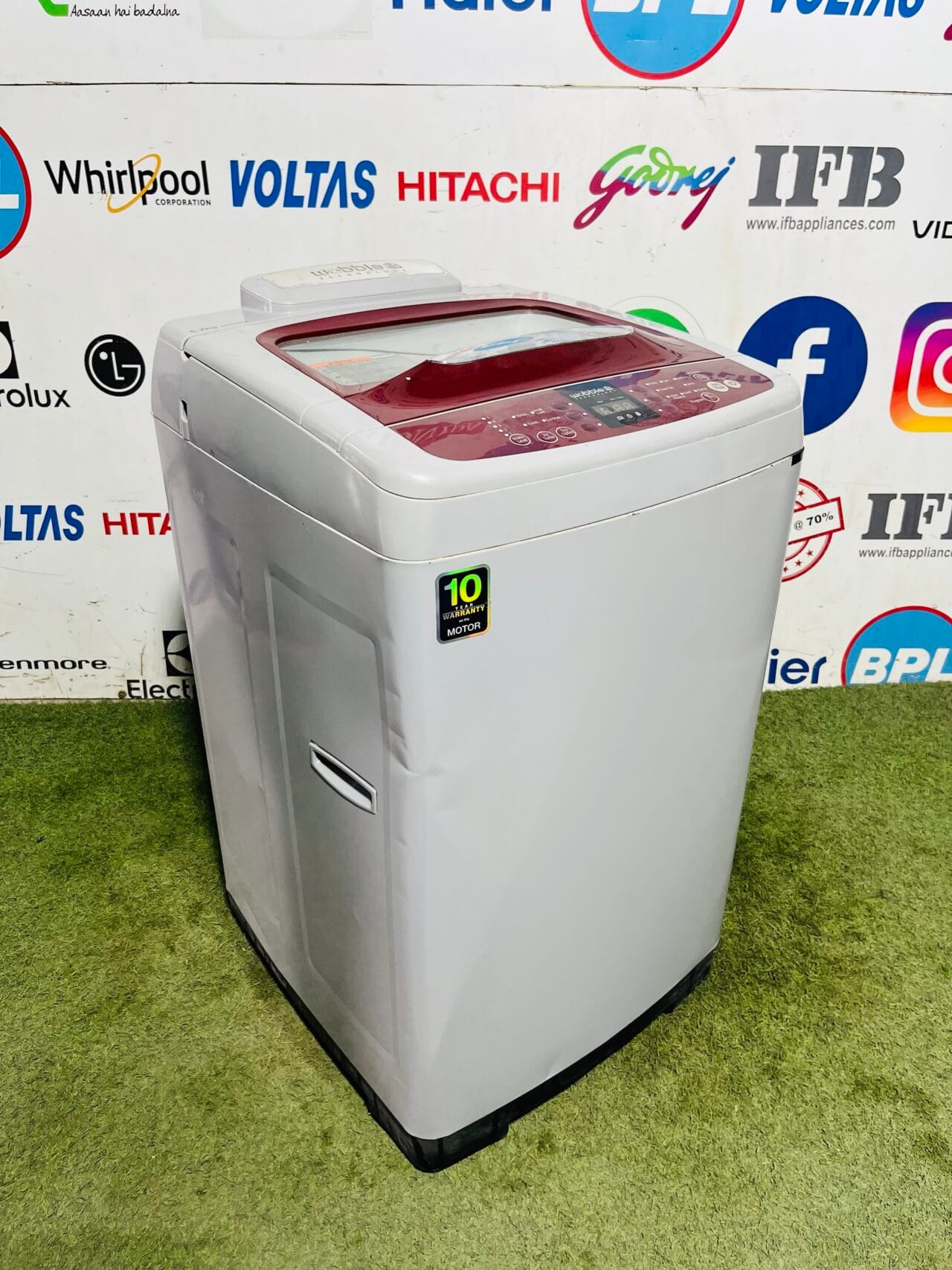 Samsung wobble 3D technology grey and red in colour 6.2 kg fully automatic gently used top load washing machine - Image 4