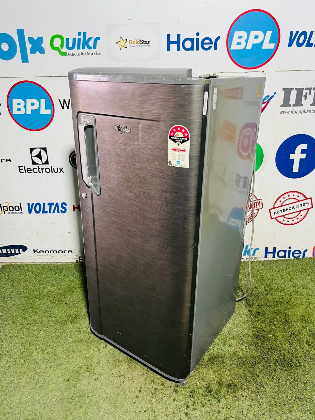 Whirlpool power cool ice magic 5 star energy rating inbuilt stabiliser grey in colour used 190 ltr single door refrigerator - Image 5
