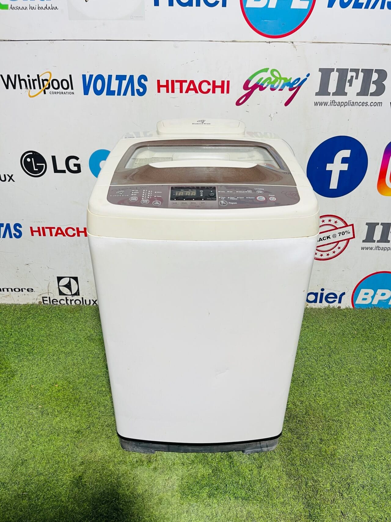 Samsung diamond drum double colour fully automatic gently used 6.5 kg top load washing machine with multiple programs