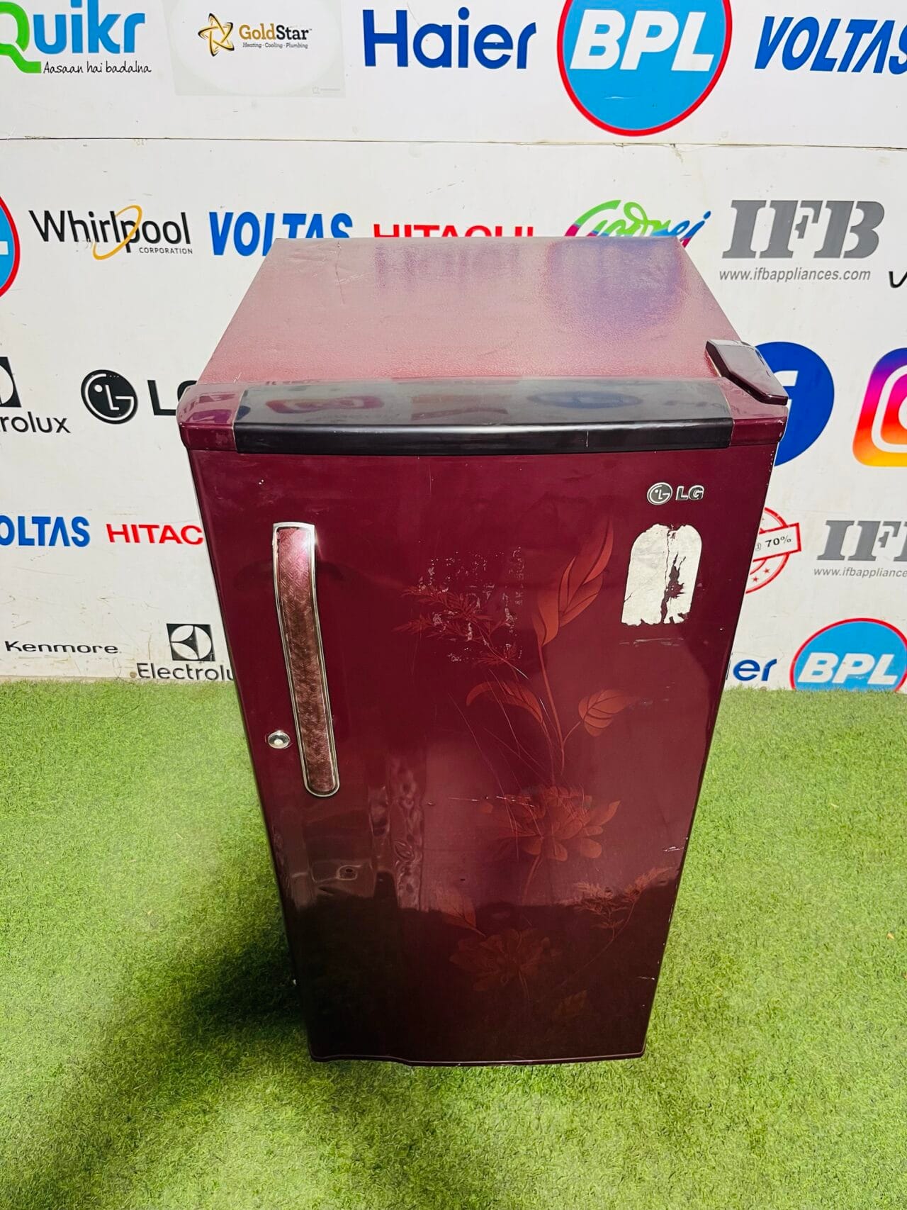 Lg 5 star energy rating inbuilt stabiliser maroon flower model 190 ltr used single door refrigerator - Image 2