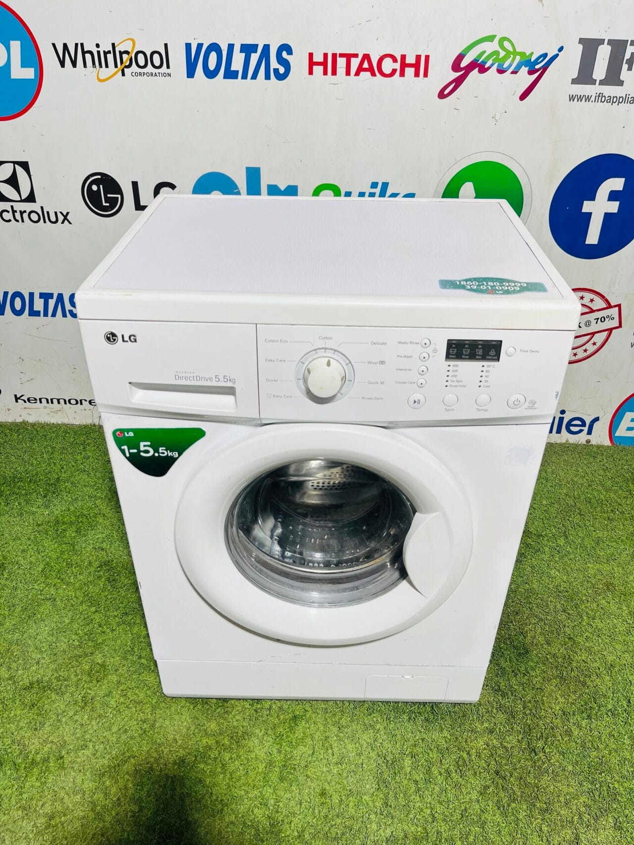 Lg digital inverter direct drive 5.5 kg with  less noise and vibration gently used fully automatic front load washing machine - Image 2