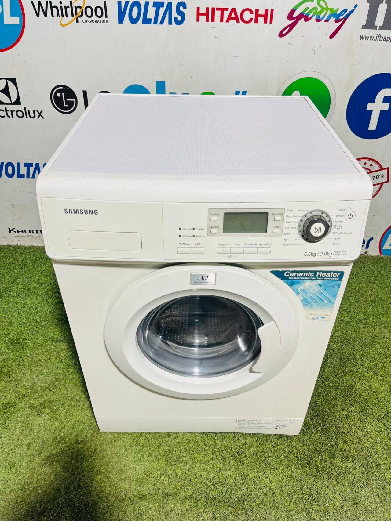 Samsung AG plus silver nano technology with inbuilt ceramic heater 6.5 / 3 kg washer and dryer with multiple washing options like new condition fully automatic front load washing machine - Image 2