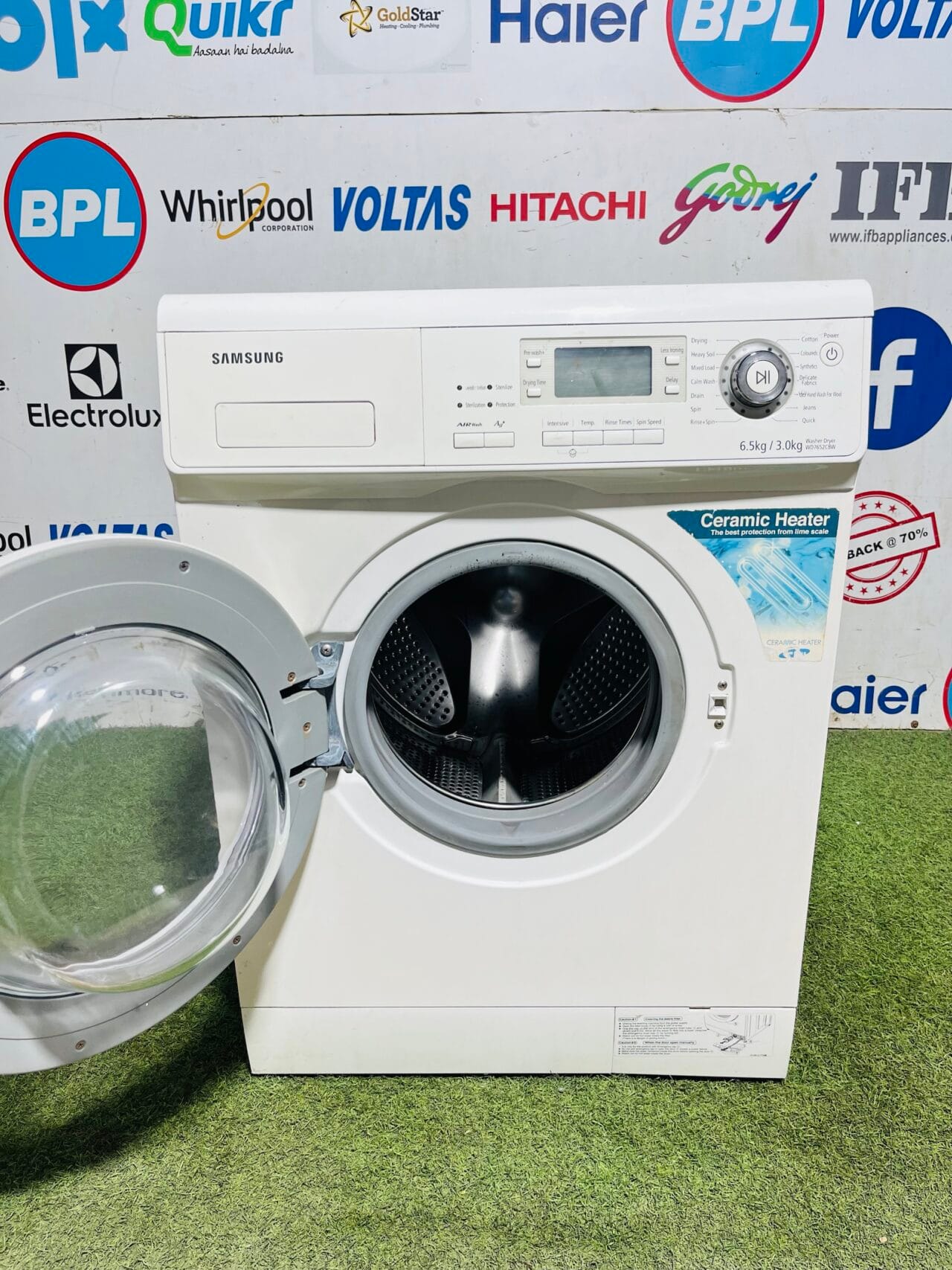 Samsung AG plus silver nano technology with inbuilt ceramic heater 6.5 / 3 kg washer and dryer with multiple washing options like new condition fully automatic front load washing machine - Image 3