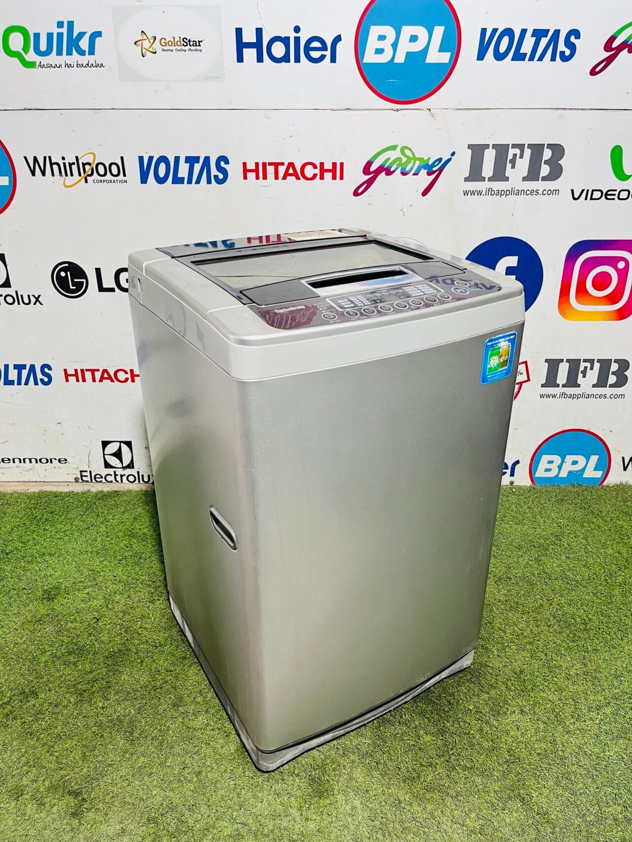 Lg fuzzy logic turbo drum 6.5 kg double colour gently used fully automatic top load washing machine - Image 4