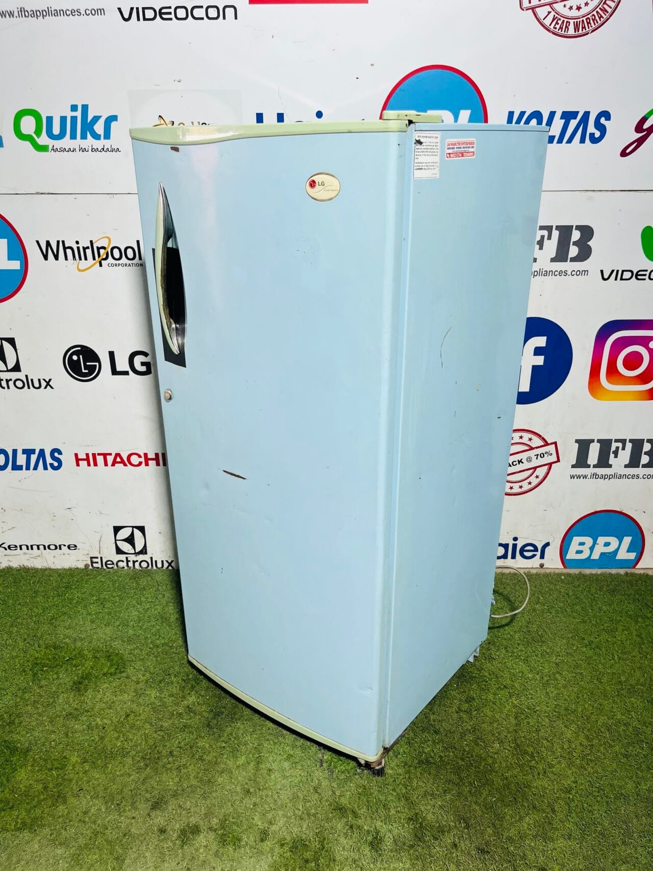 Lg fresh master 200 ltr blue in colour inbuilt stabiliser single door used refrigerator - Image 4