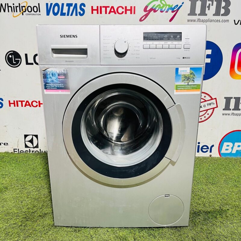 Siemens i sensoric iq 300 7 kg silver in colour 1200 rpm gently used fully automatic front load washing machine (Refurbished)
