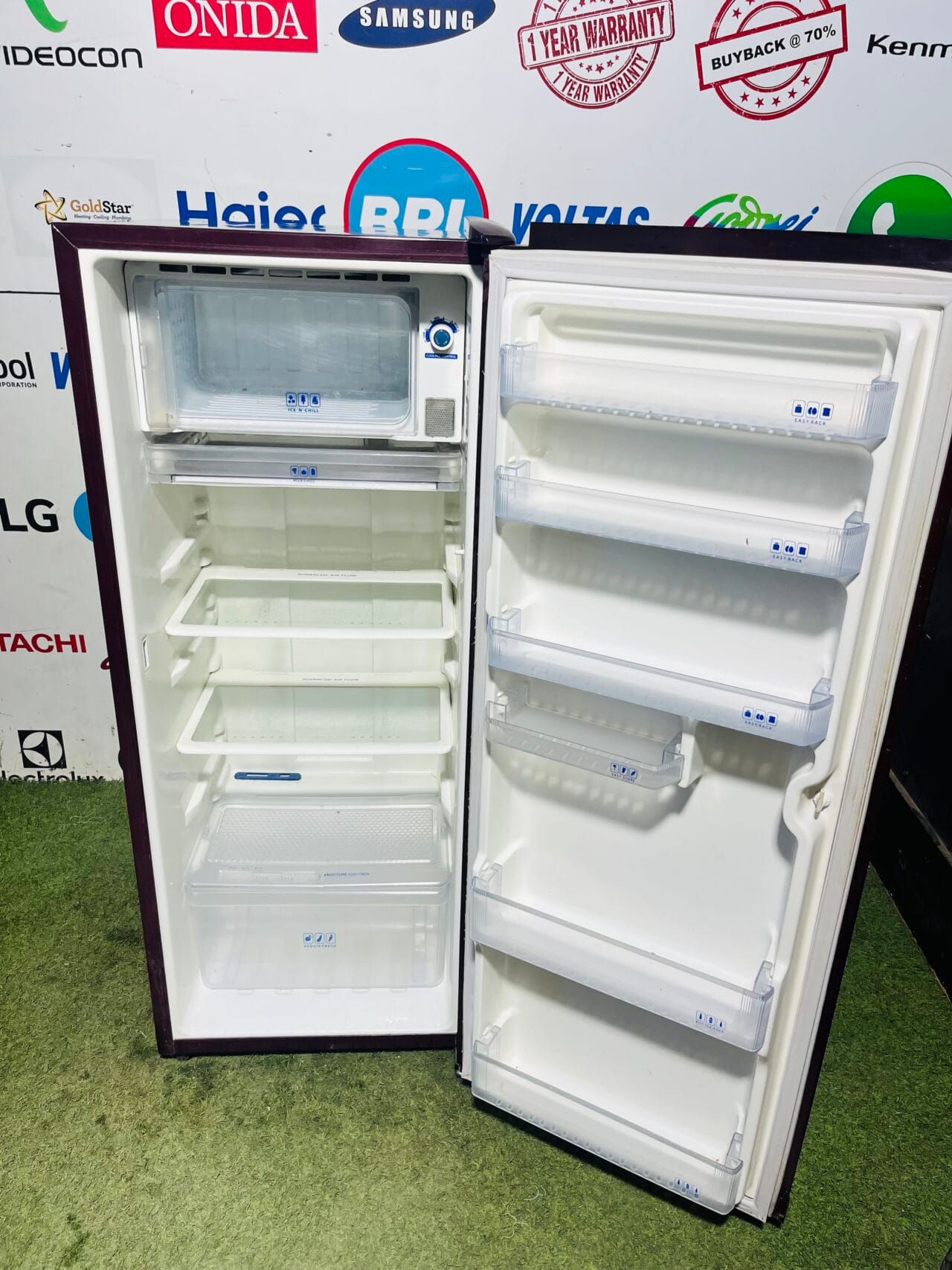 Whirlpool ice magic power cool 5 star energy rating inbuilt stabiliser maroon flower model 190 ltr single door refrigerator - Image 3