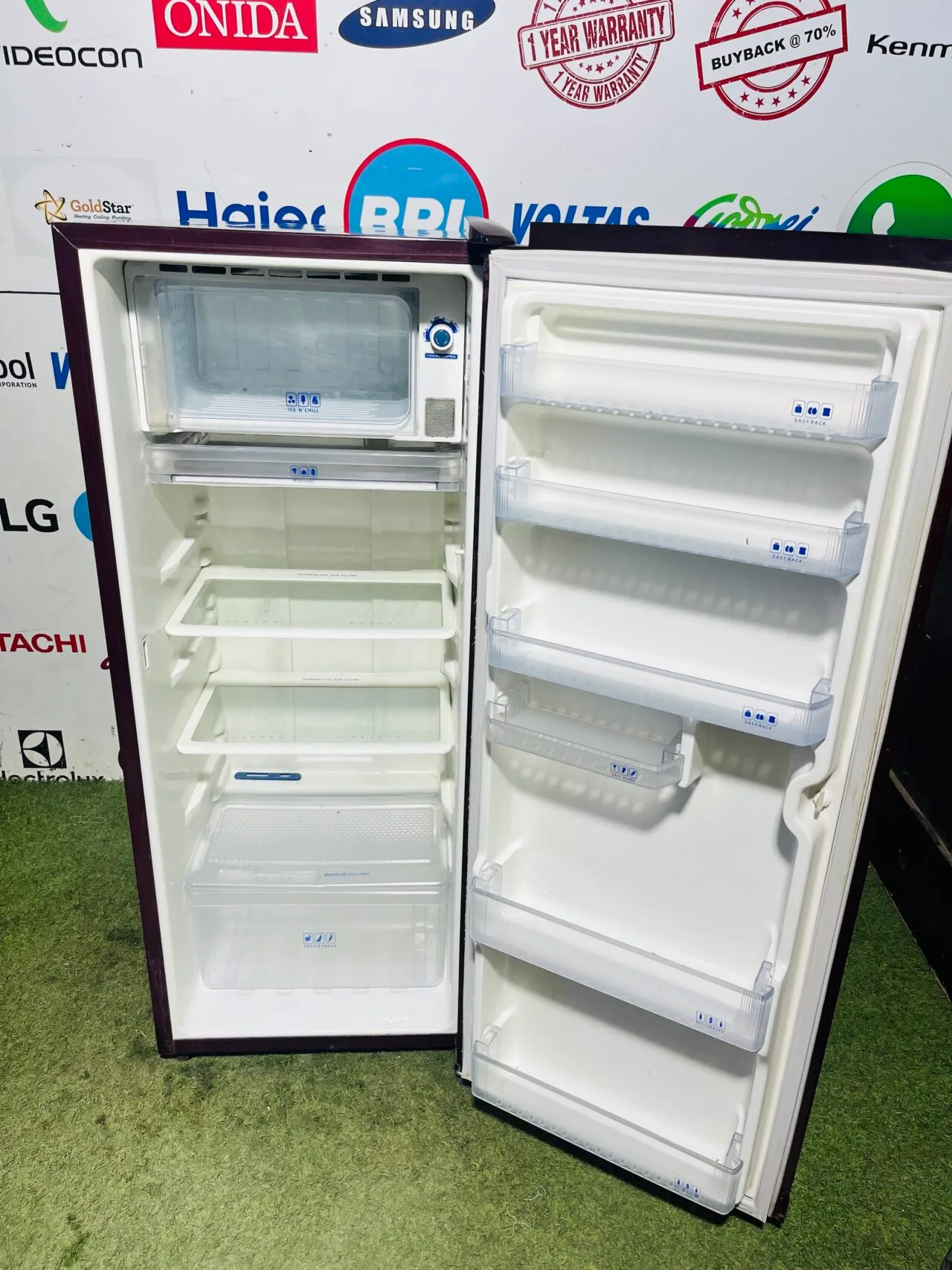 Whirlpool ice magic power cool 5 star energy rating inbuilt stabiliser maroon flower model 190 ltr single door refrigerator - Image 3