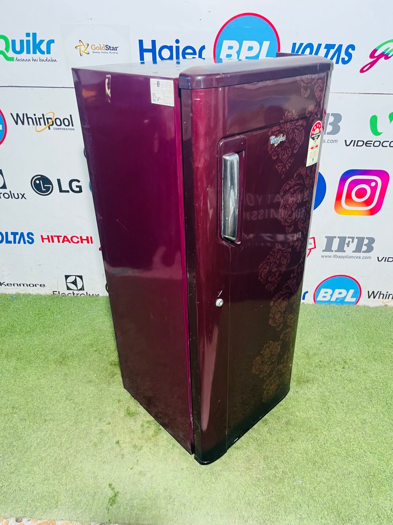 Whirlpool ice magic power cool 5 star energy rating inbuilt stabiliser maroon flower model 190 ltr single door refrigerator - Image 4