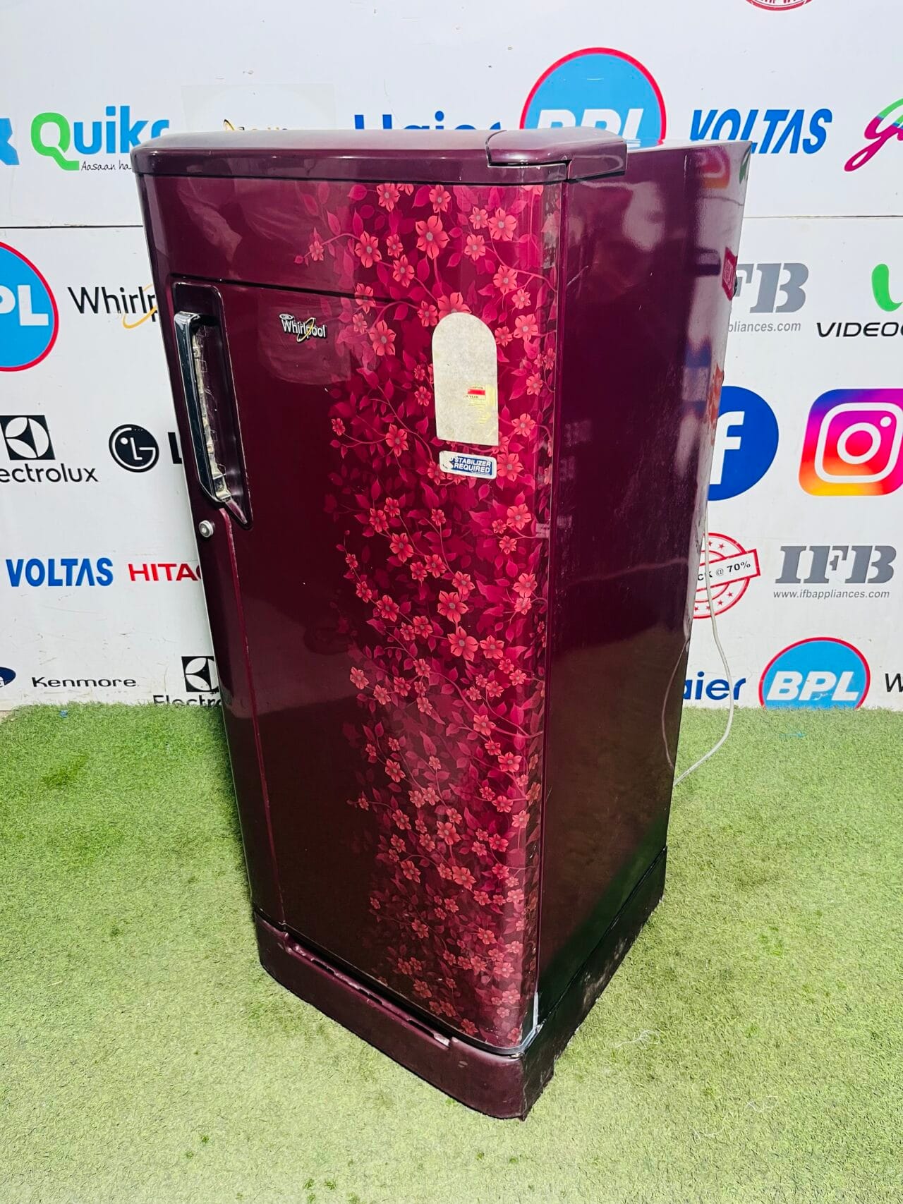 Whirlpool power cool 5 star energy rating inbuilt stabiliser with original base stand and onion tray 190 ltr flower model single door refrigerator - Image 4