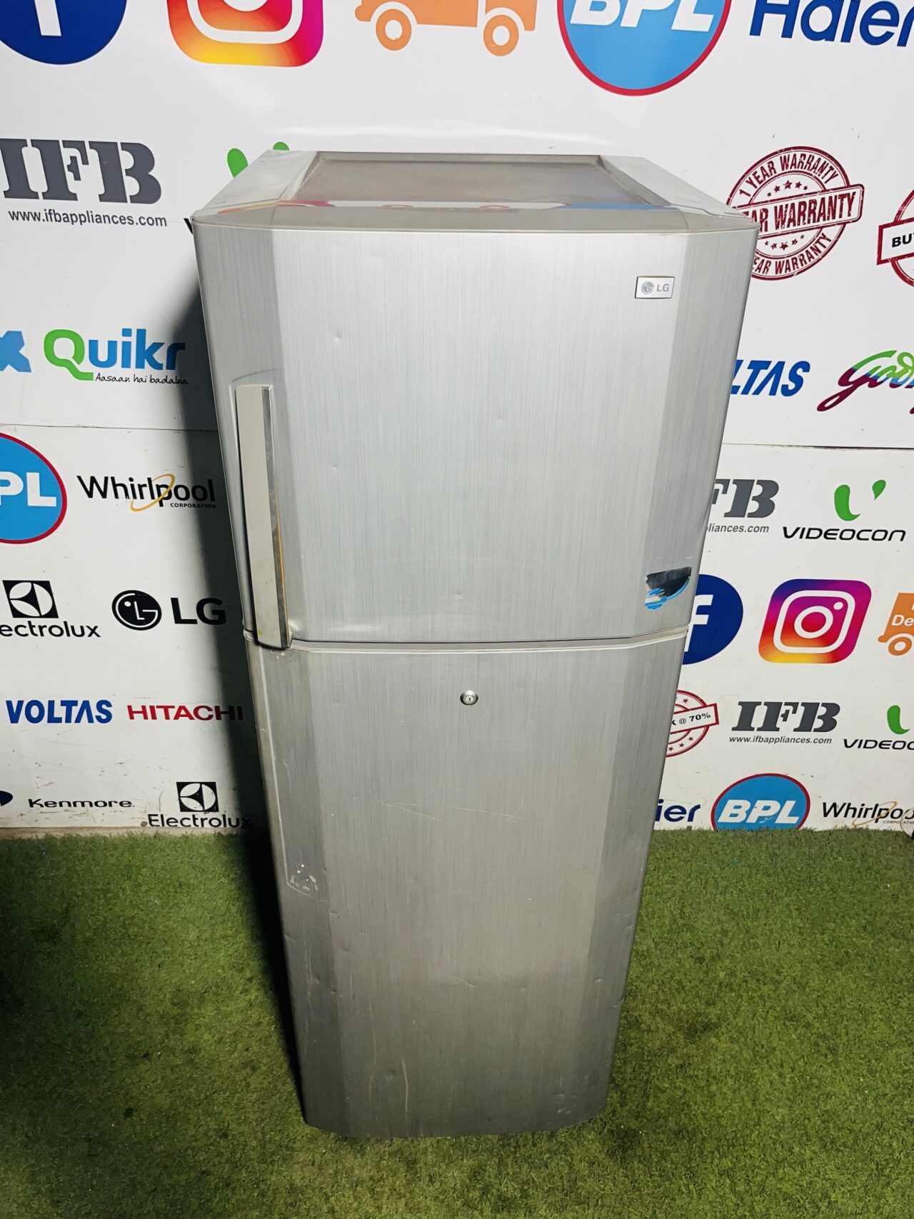 Lg 5 star energy rating inbuilt stabiliser silver in colour 320 ltr double door used refrigerator - Image 2