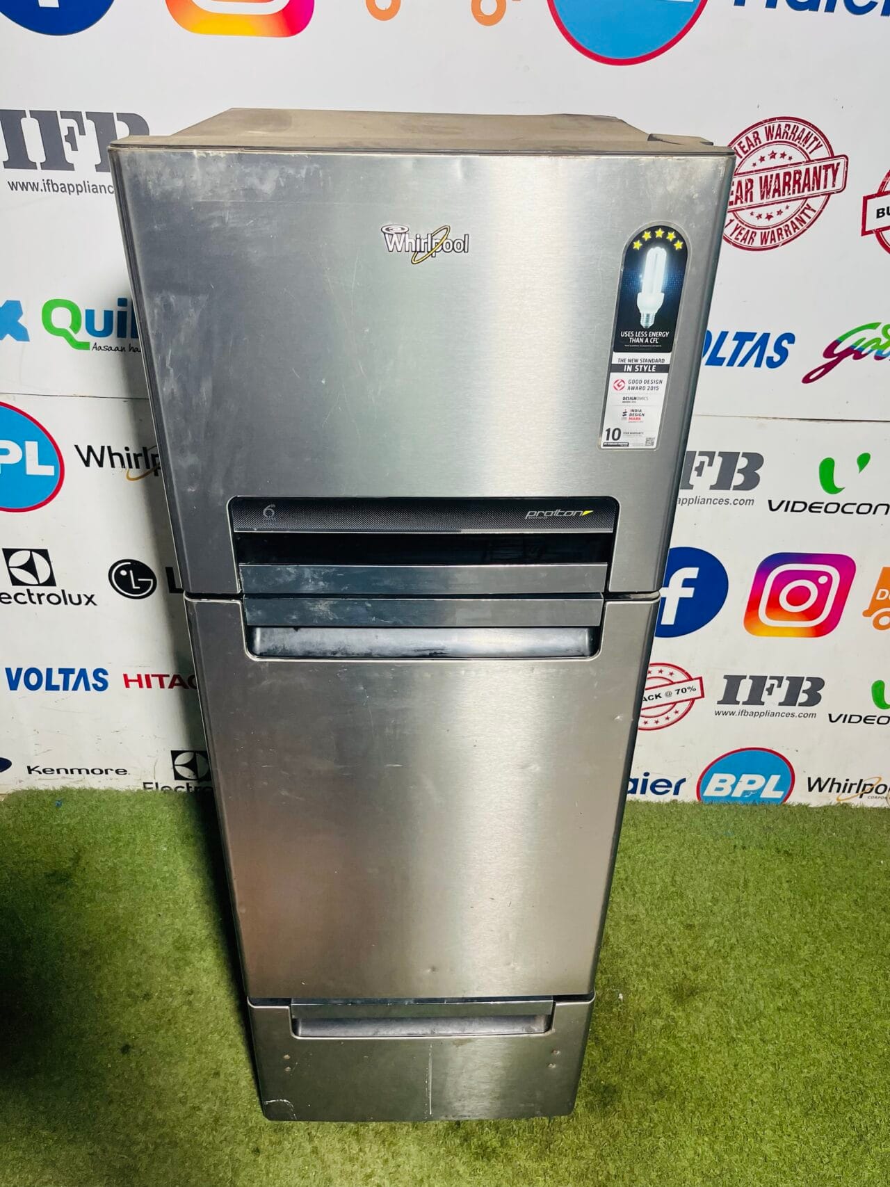 Whirlpool 6 sense proton 320 ltr steel finish   Inbuilt stabiliser triple door refrigerator - Image 2