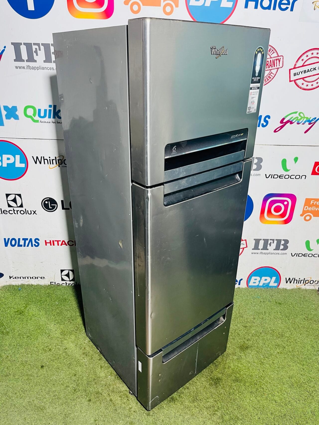 Whirlpool 6 sense proton 320 ltr steel finish   Inbuilt stabiliser triple door refrigerator - Image 4