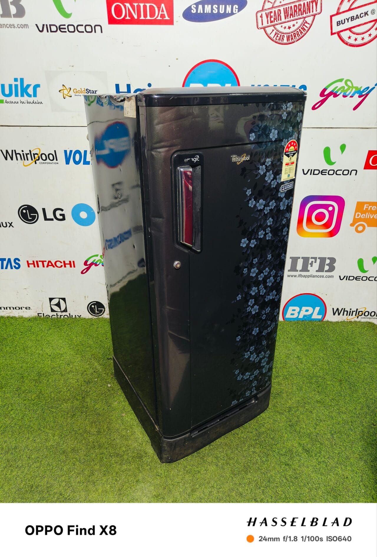 whirlpool ice magic 5 star energy rating inbuilt stabilizer black flower model 190 lte single door refrigerator - Image 5