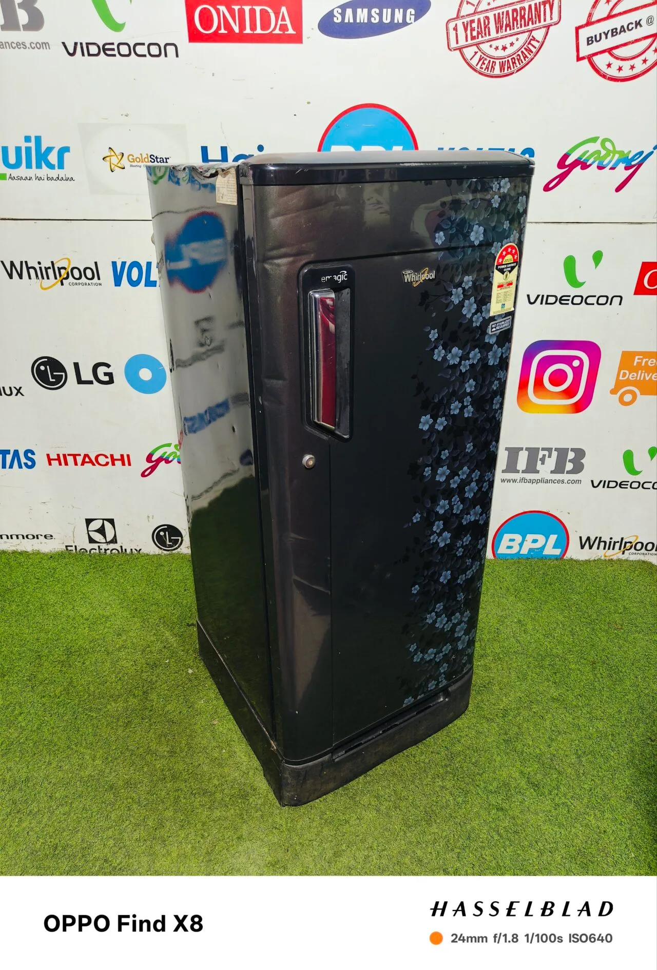 whirlpool ice magic 5 star energy rating inbuilt stabilizer black flower model 190 lte single door refrigerator - Image 5