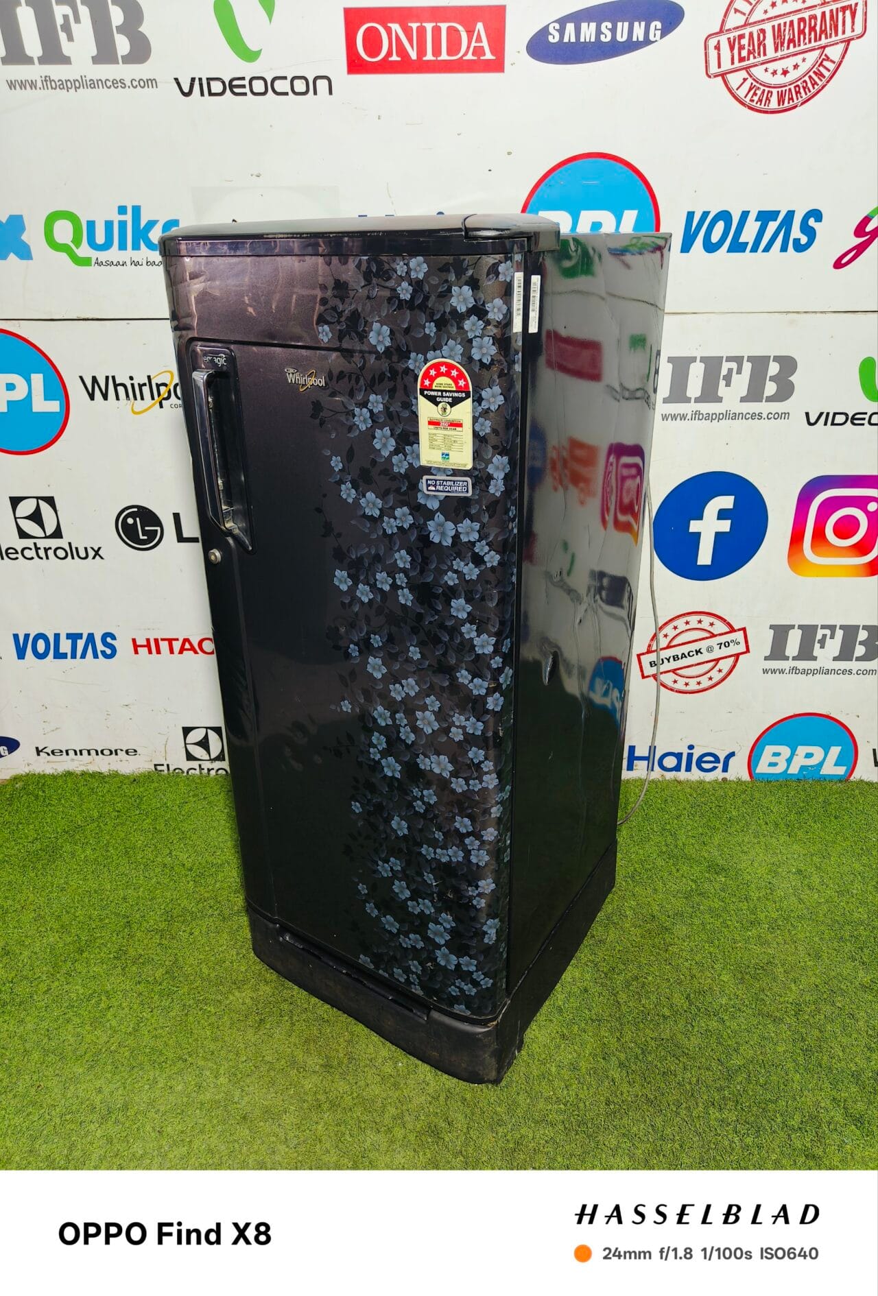 whirlpool ice magic 5 star energy rating inbuilt stabilizer black flower model 190 lte single door refrigerator - Image 4