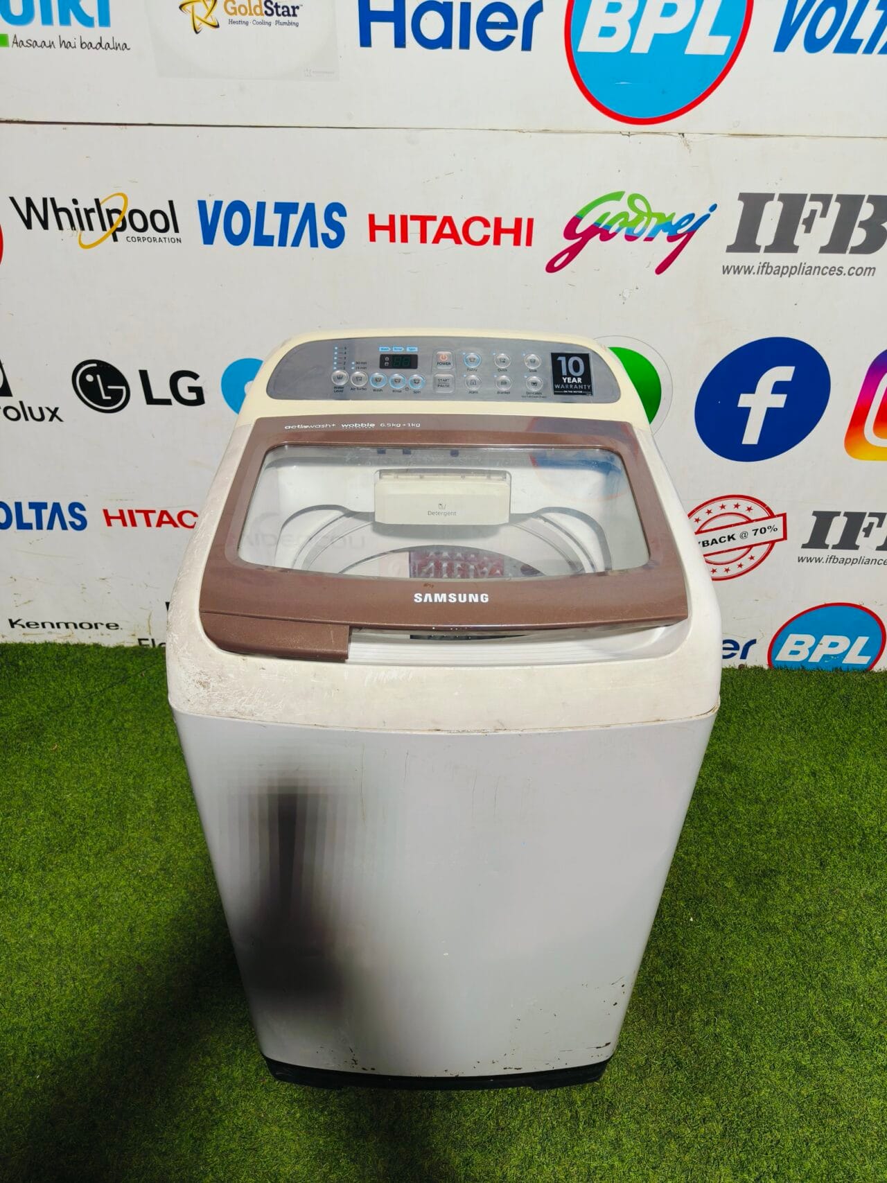 Samsung wobble + active wash technology 6.5 + 1 kg fully automatic top load washing machine - Image 2