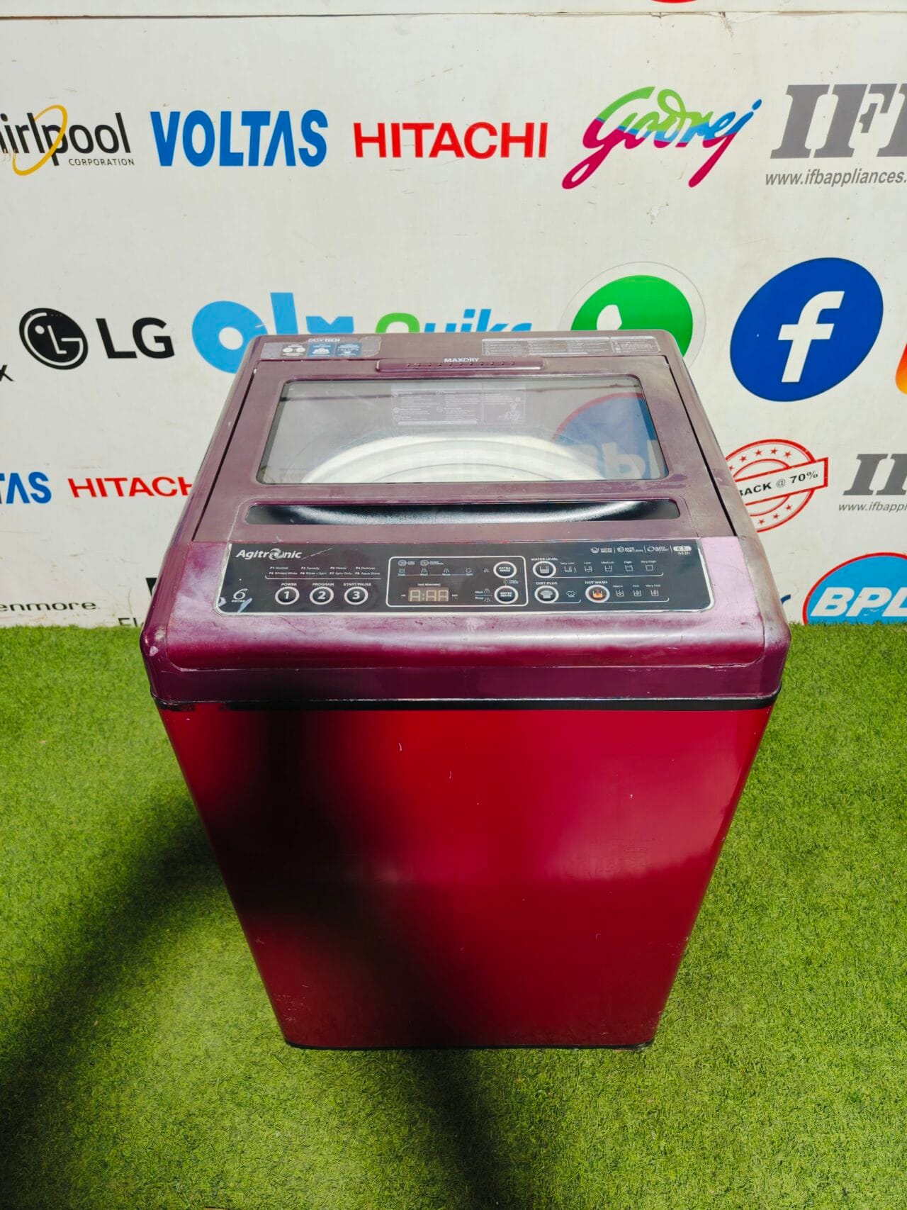 whirlpool agitronic 6.5 kg with auto restart,auto tub clean and water reuse maroon in colour fully automatic top load washing machine - Image 4