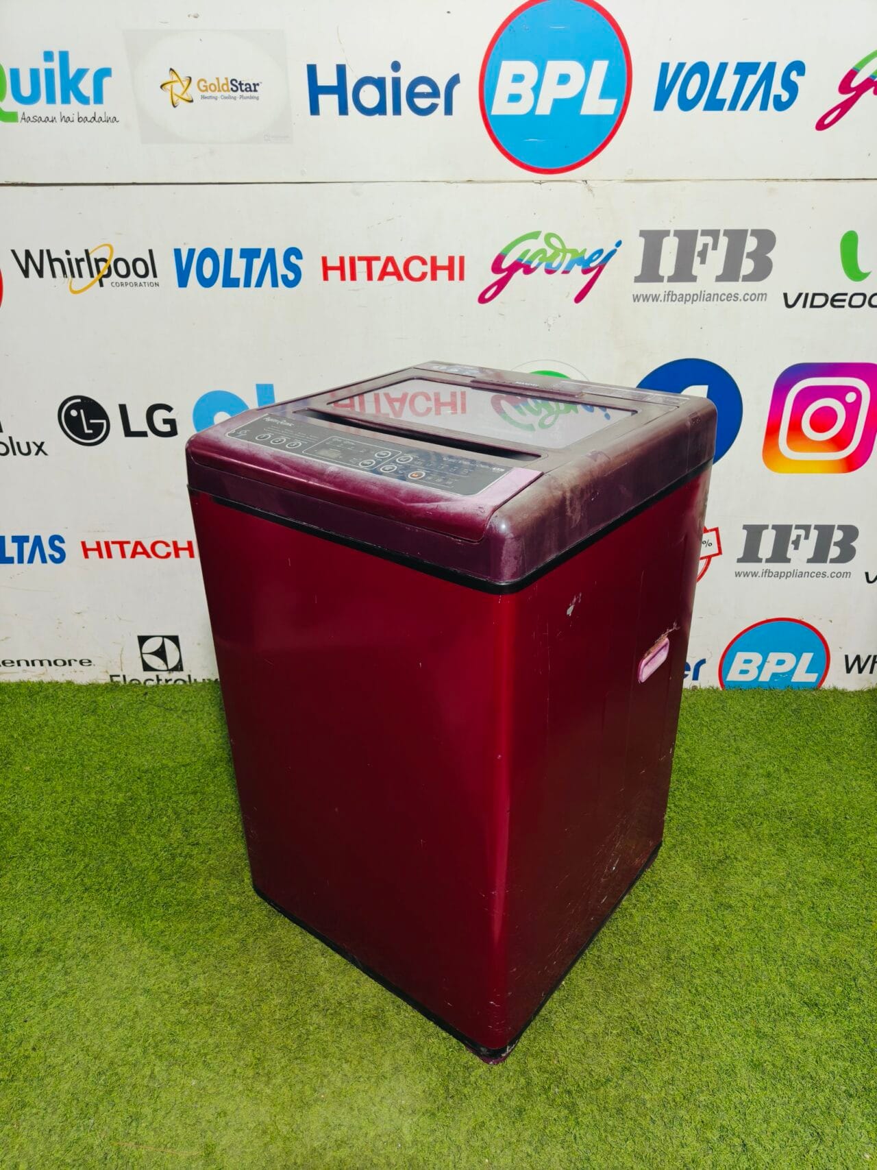 whirlpool agitronic 6.5 kg with auto restart,auto tub clean and water reuse maroon in colour fully automatic top load washing machine - Image 3