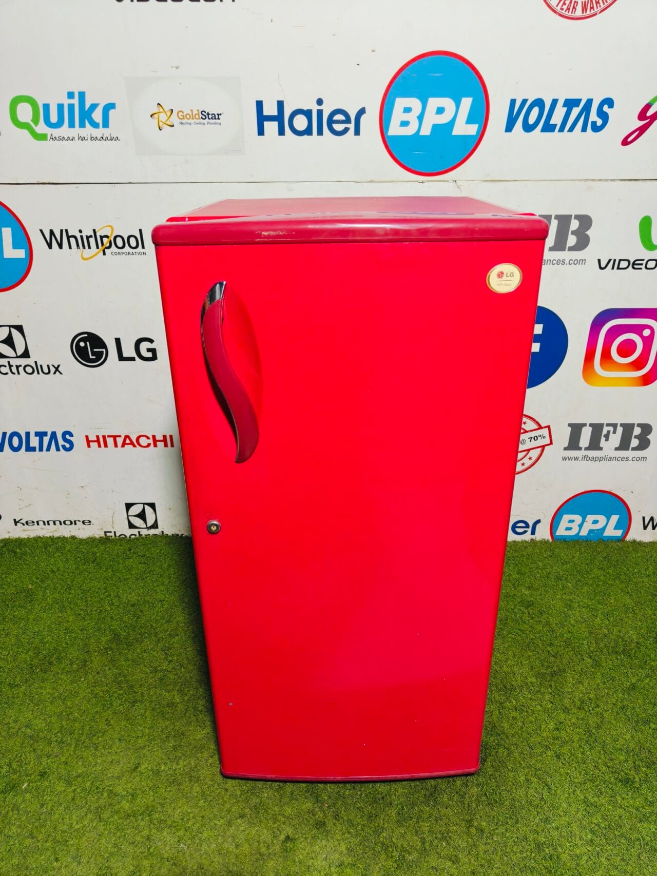 LG A-one inox red in colour 190 ltr single door refrigerator in banglore
