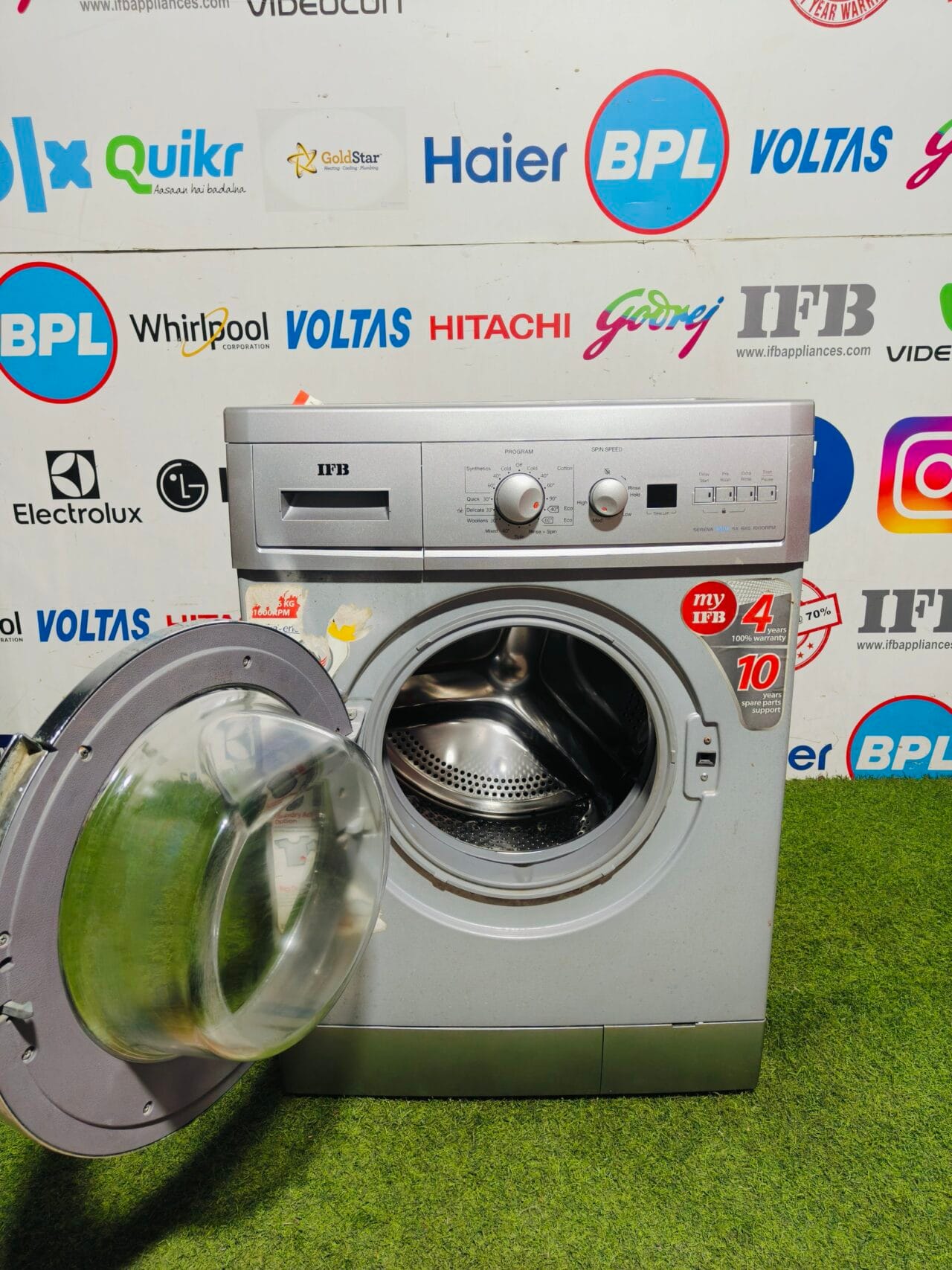 IFB serena aqua 6kg with 1000 RPM silver in colour fully automatic front load washing machine - Image 3