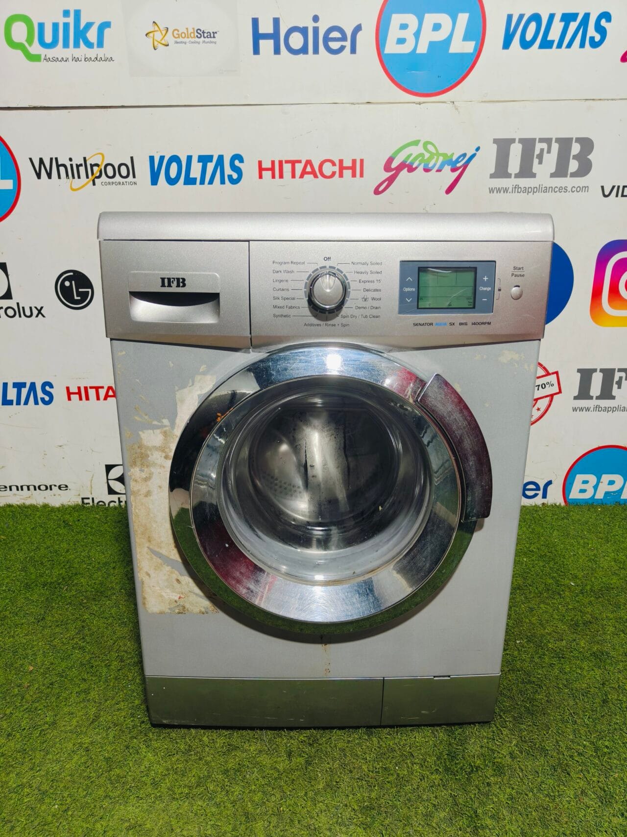 IFB senator Aqua SX 8 kg with 1400 RPM silver in colour fully automatic front load washing machine