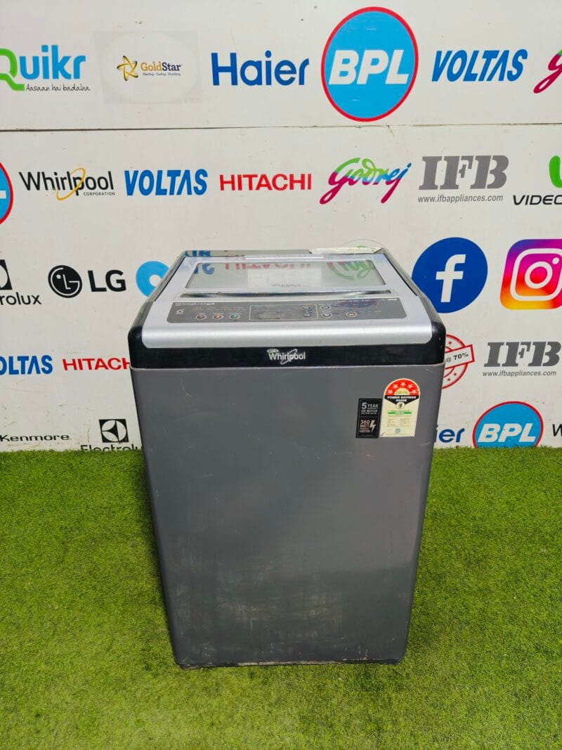 whirlpool 6th sense white magic 123 NXT 5 star energy rating with auto restart,max dry,water reuse,auto tub clean 7 kg fully automatic top load washing machine
