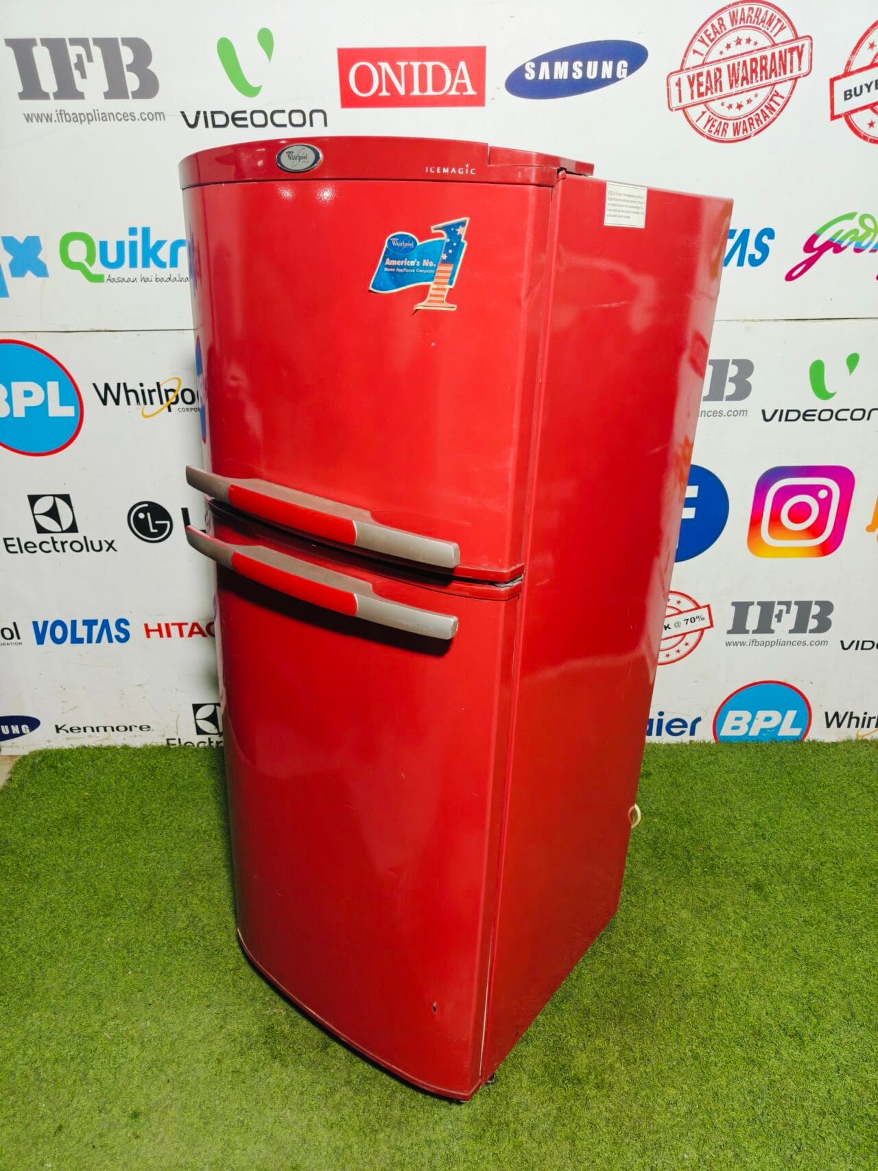 Whirlpool ice magic bright red in colour 240 l double door refrigerator - Image 4